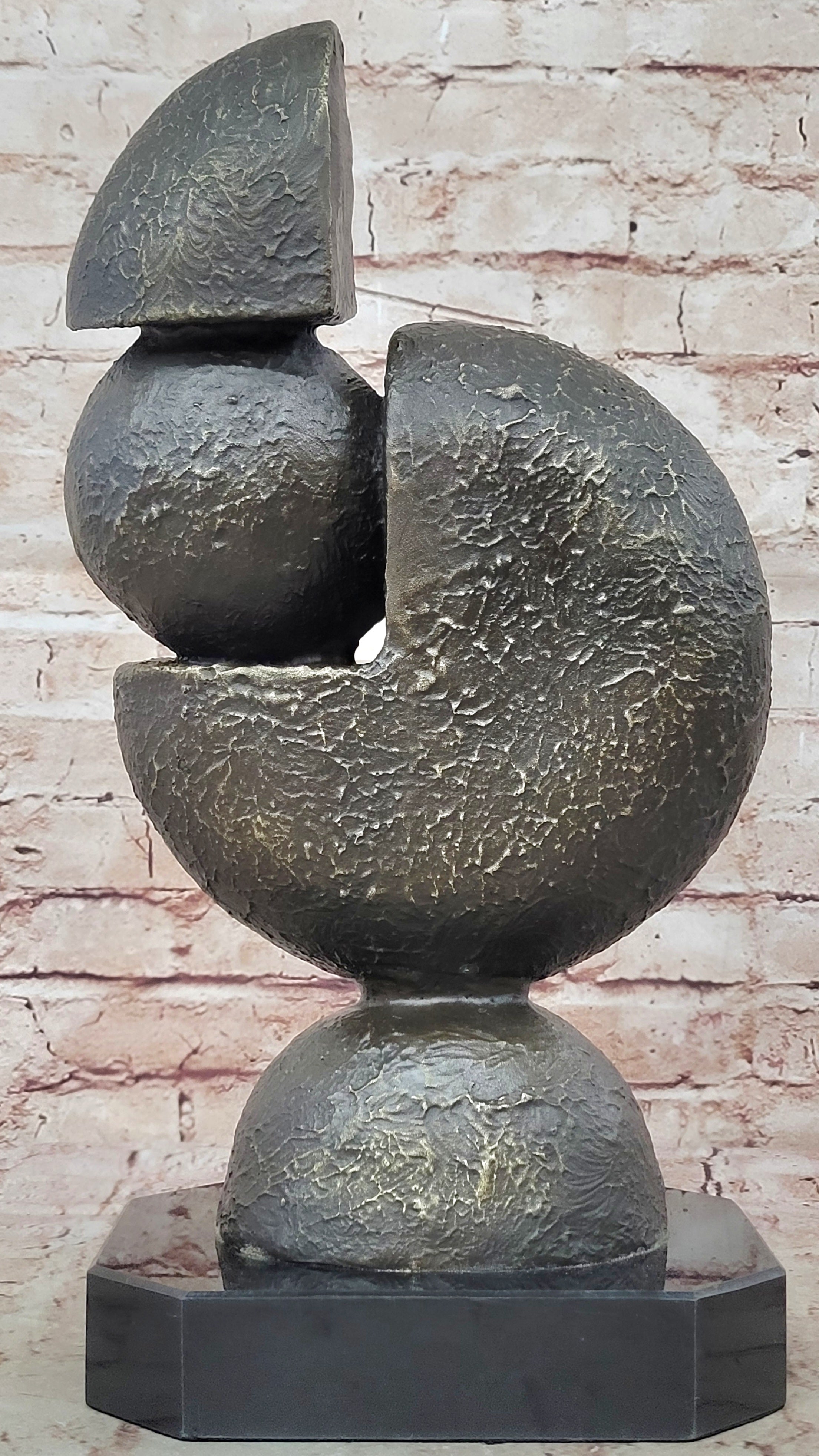 Hand Made Bronze Pac-Man Sculpture by Fransisci: Childhood Arcade Trophy Decor