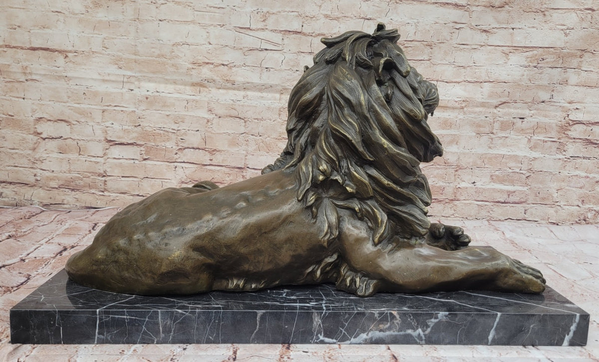King of the Jungle Bronze Lion Sculpture: Collector`s Edition by Barye Figure