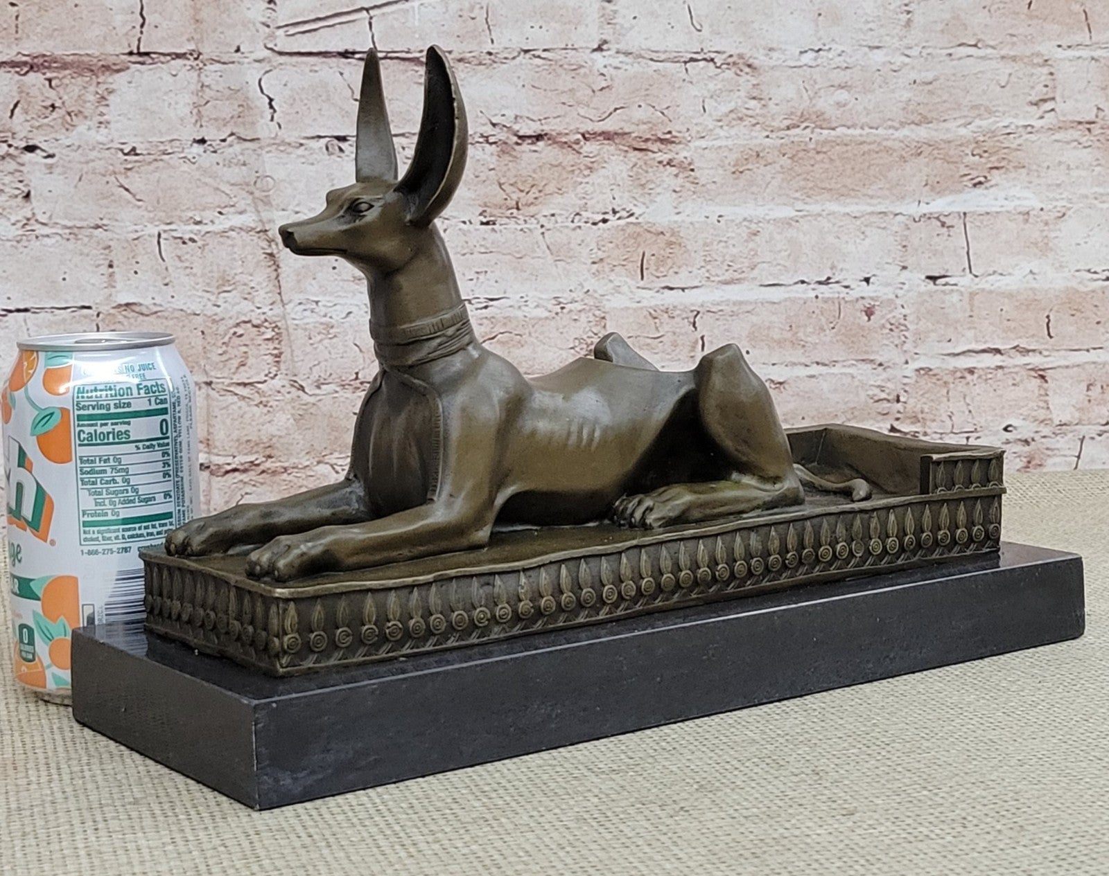 Art Deco Hand Made by Lost Wax Egypt Egyptian Dog Bronze Sculpture Statue Gift