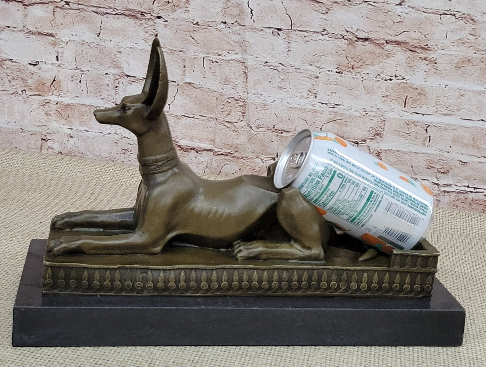 Art Deco Hand Made by Lost Wax Egypt Egyptian Dog Bronze Sculpture Statue Gift