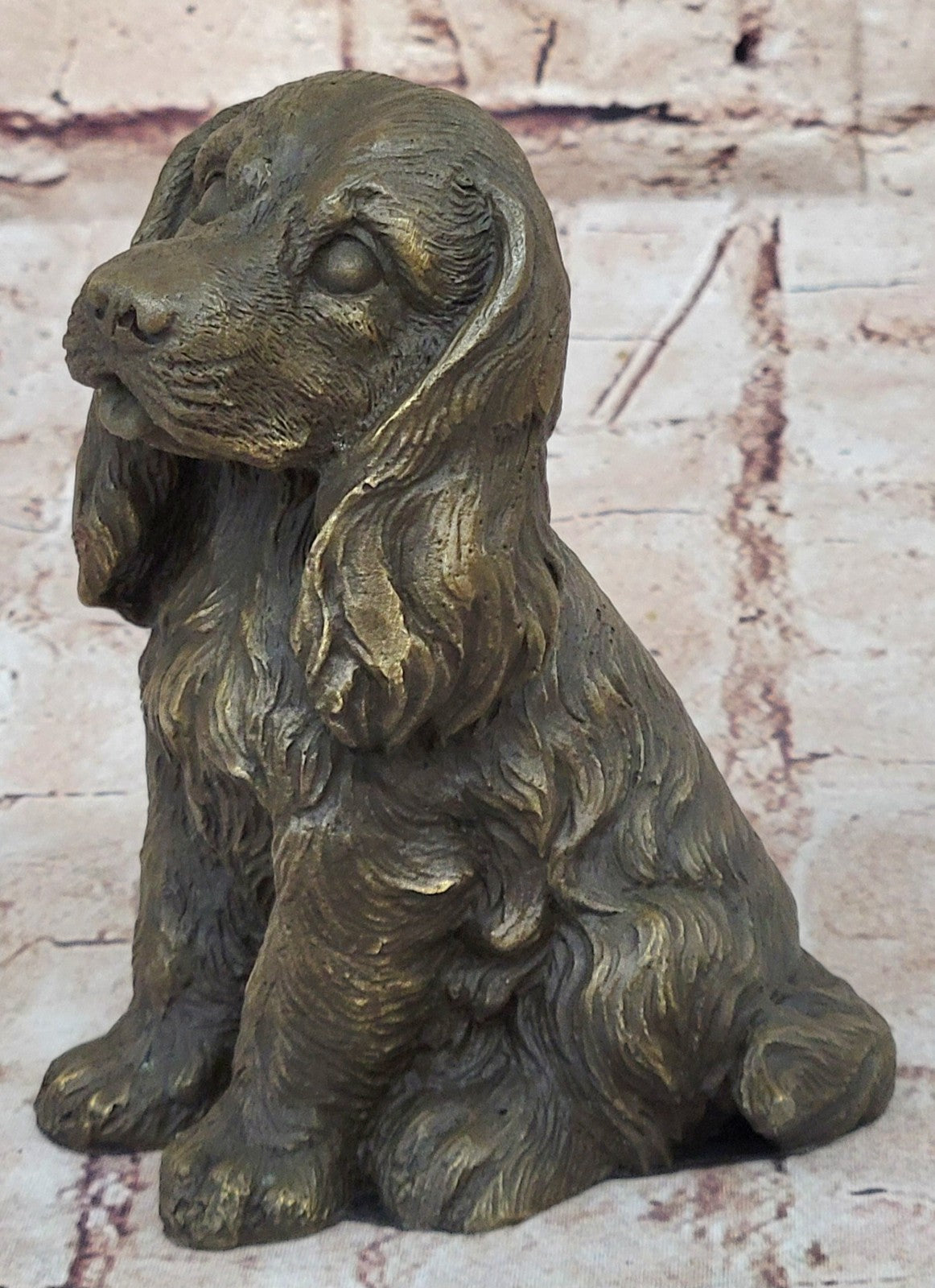 English Cocker Water Spaniel Boykin Bronze Marble Dog Statue Breeder Kennel Gift