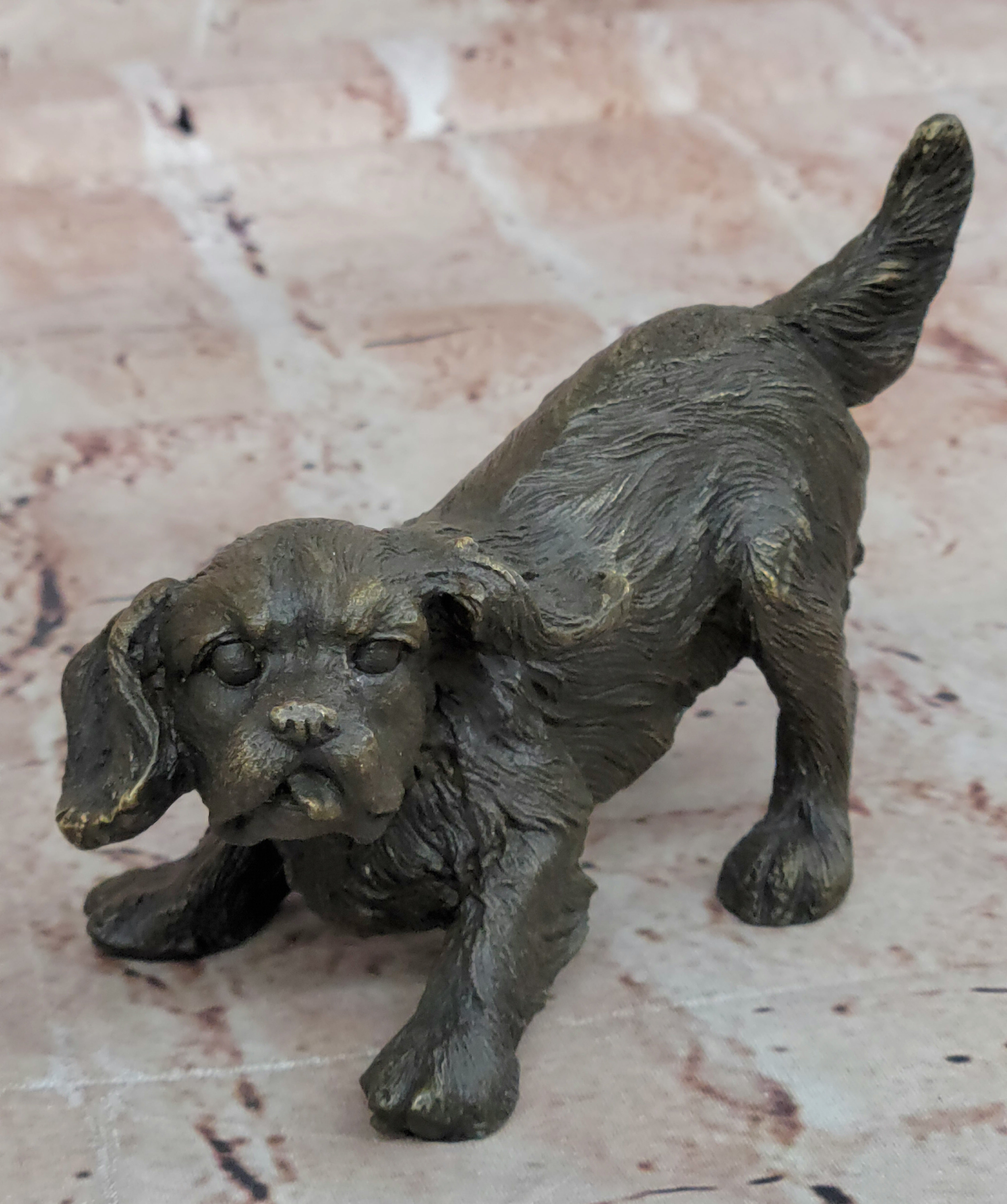 Authentic Williams Artwork: Bronze Cavalier King Charles Spaniel Dog Figurine