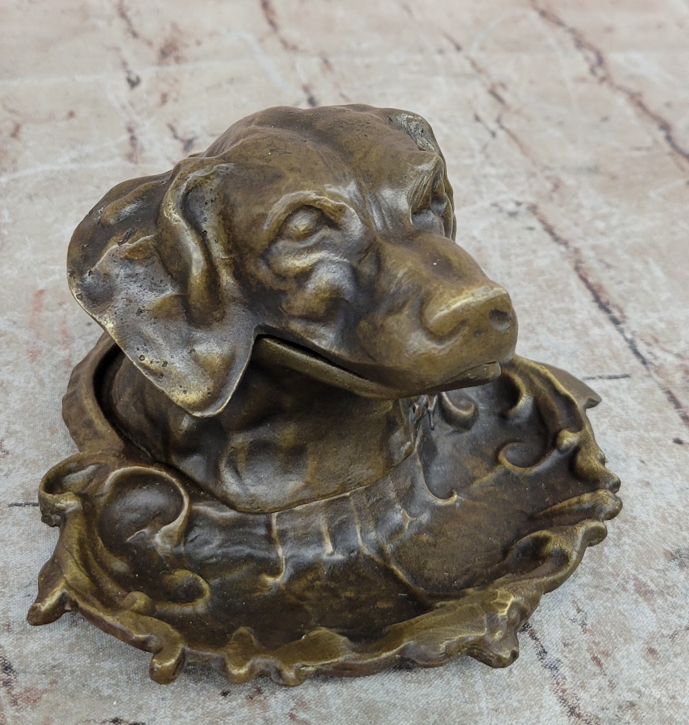 Handcrafted Hot Cast Pet Animal Dog Labrador Incense Burner Bronze Statue