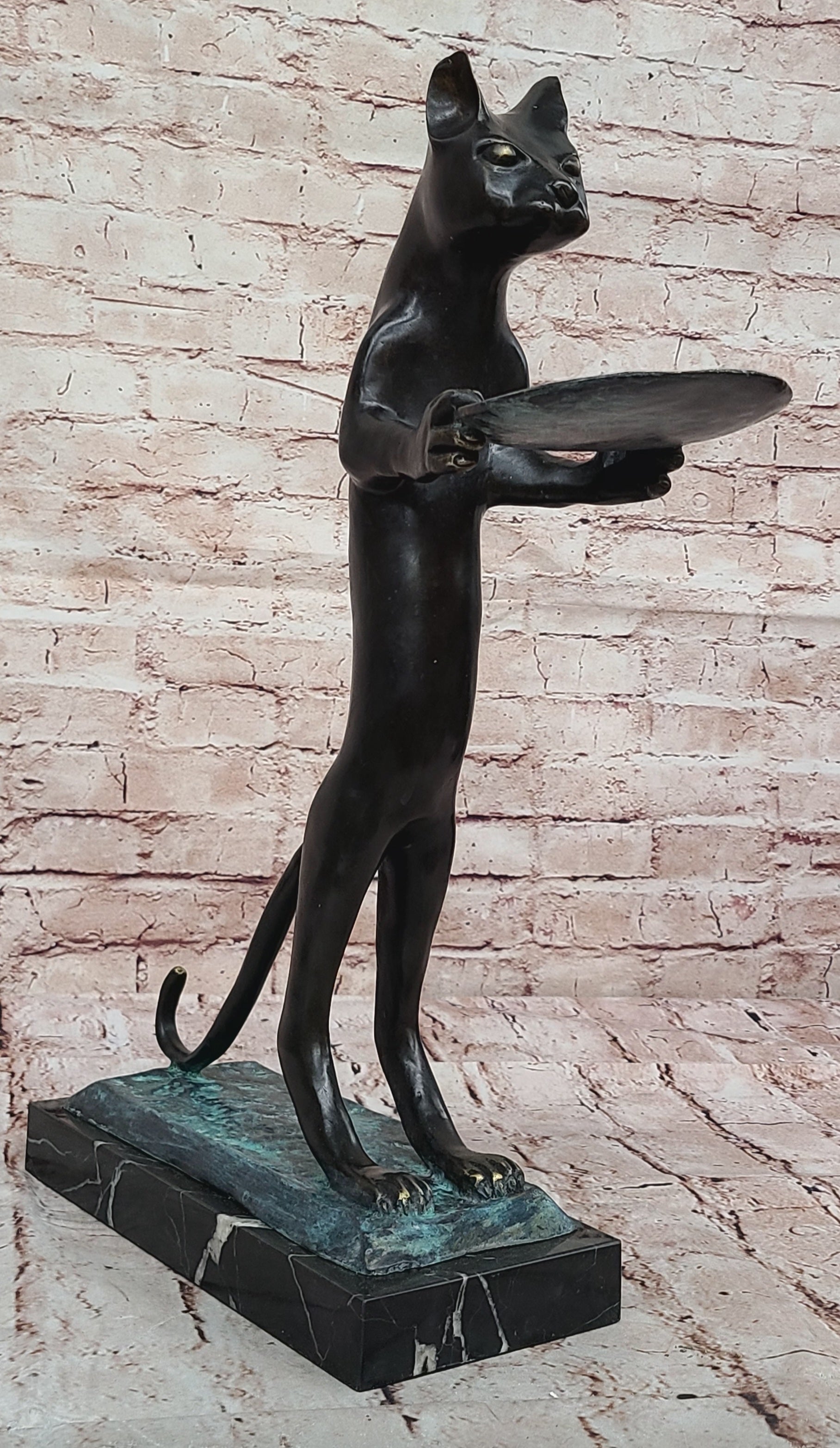 Kitty Helper Figurine For Home And Office Charming Business Card Holder Sale