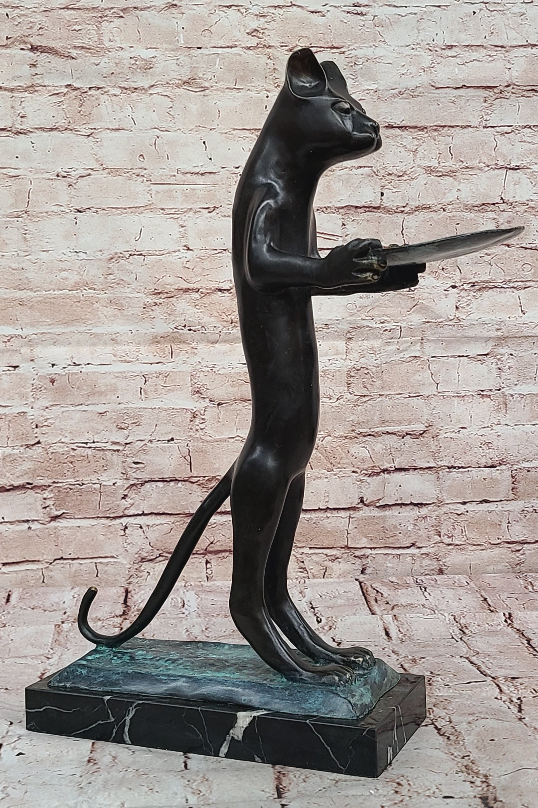 Kitty Helper Figurine For Home And Office Charming Business Card Holder Sale