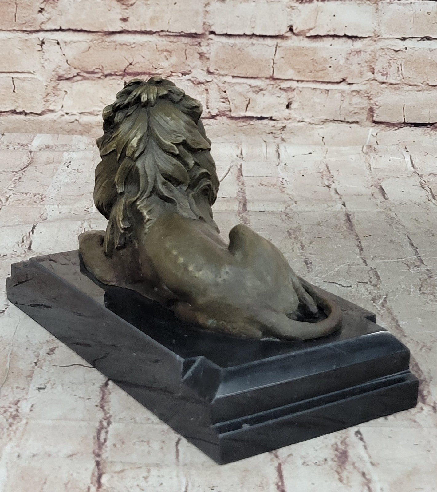 Hot Cast Hand Crafted African Lion Roaring Bronze Sculpture Classic Wildlife NR