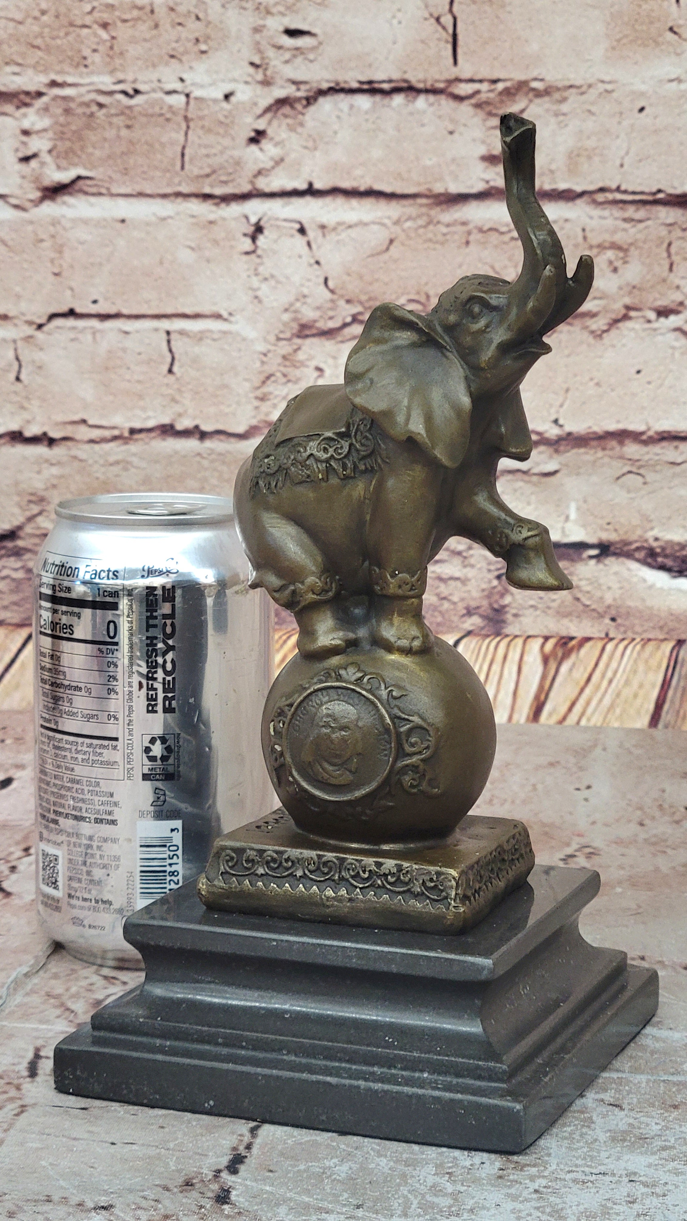 Gorgeous Bronze Elephant Figurine Sculpture Statue Art African Signed Bugatti