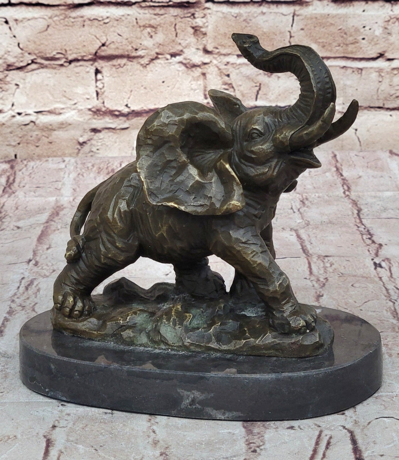 Sculpture Collectible Bronze Decor VIENNA ELEPHANT BRONZE STATUE AUSTRIAN FIGURE