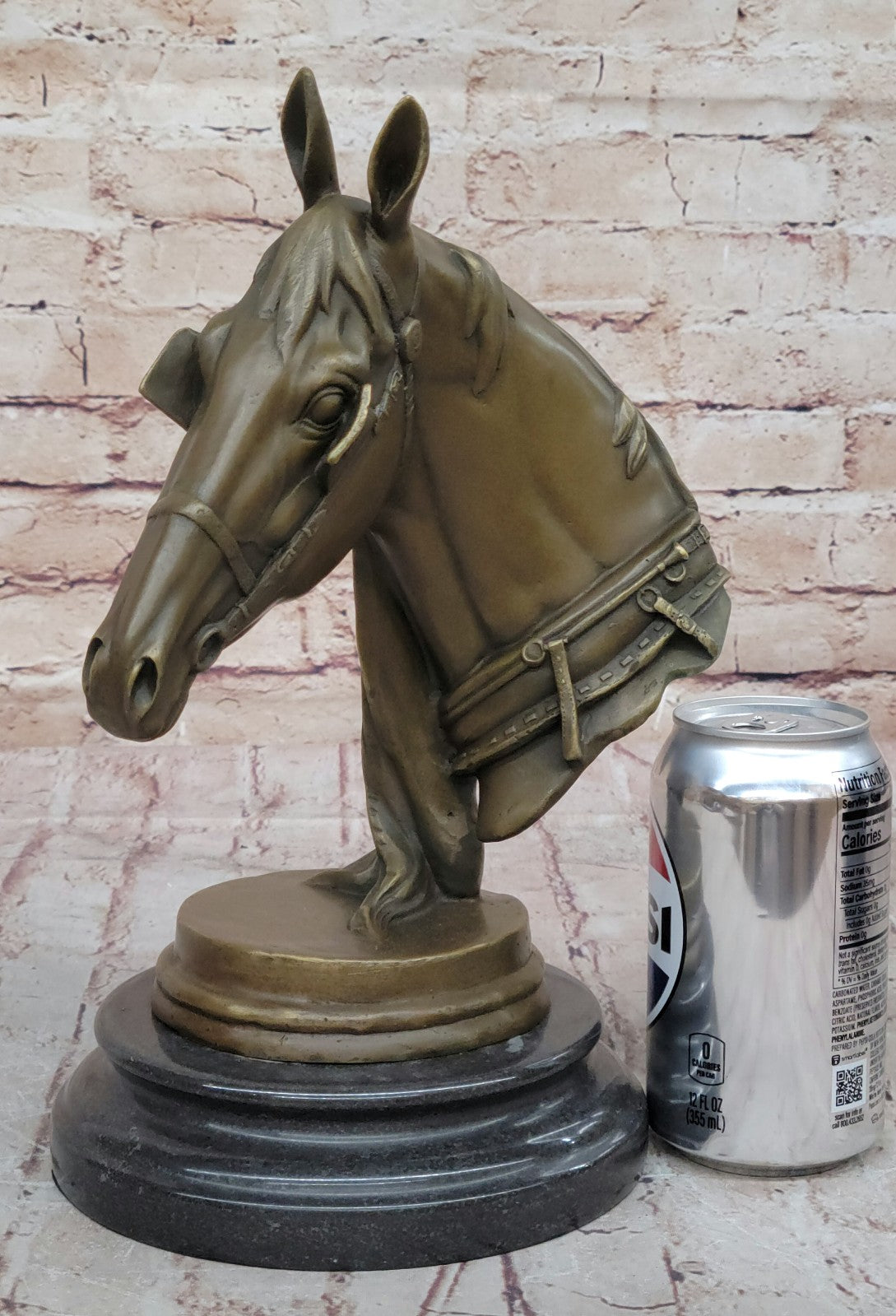 Handcrafted bronze sculpture SALE Decor Home Barye Marble Head Horses Cast Hot