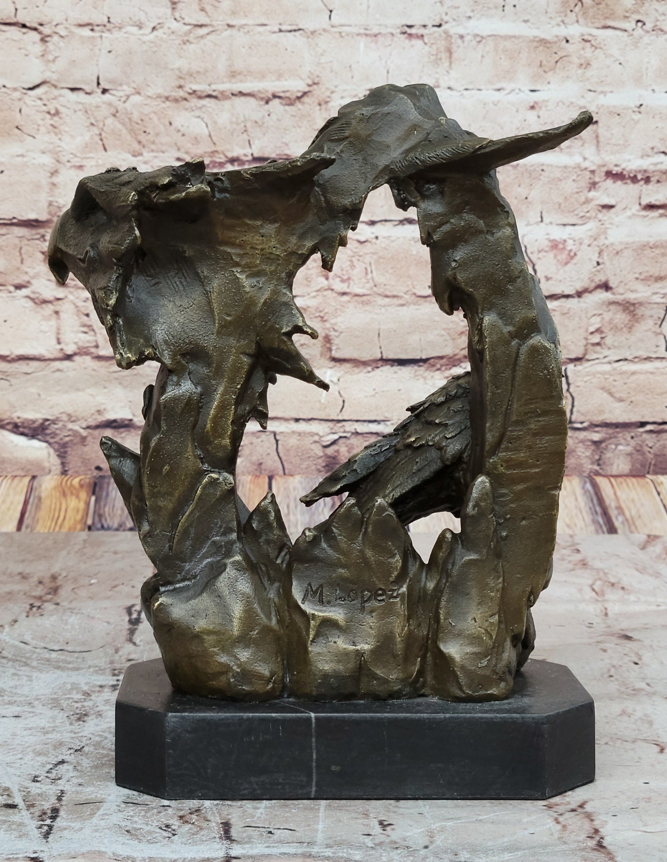 Handcrafted Bronze Bald Eagle Head Bust Sculpture Statue Figurine Wildlife Decor Sale