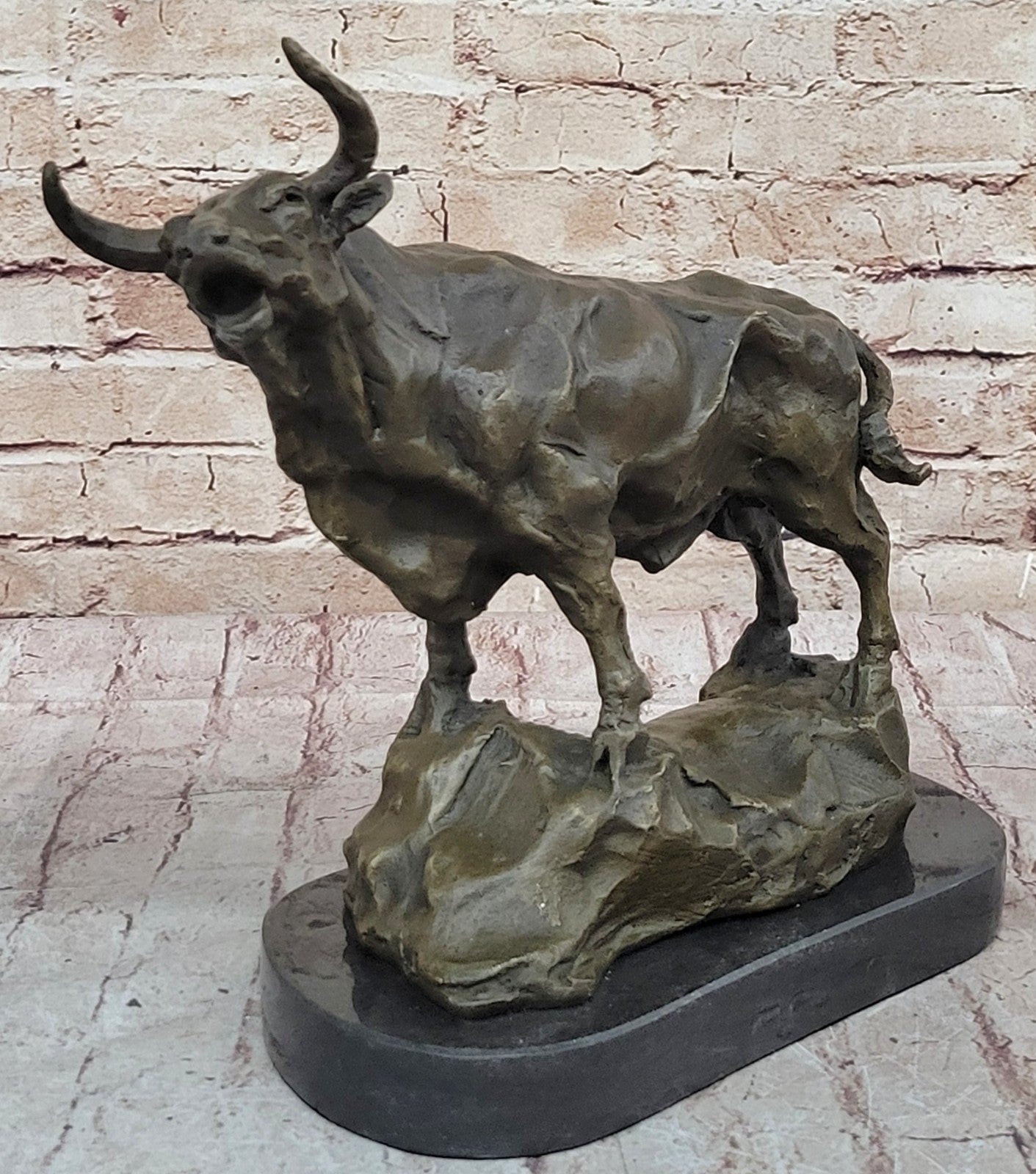 Handcrafted Bronze Sculpture  Bullfight Bull French artist barye Deco Art Artwork