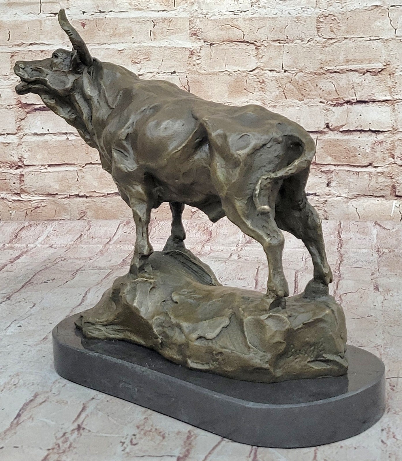 Handcrafted Bronze Sculpture  Bullfight Bull French artist barye Deco Art Artwork