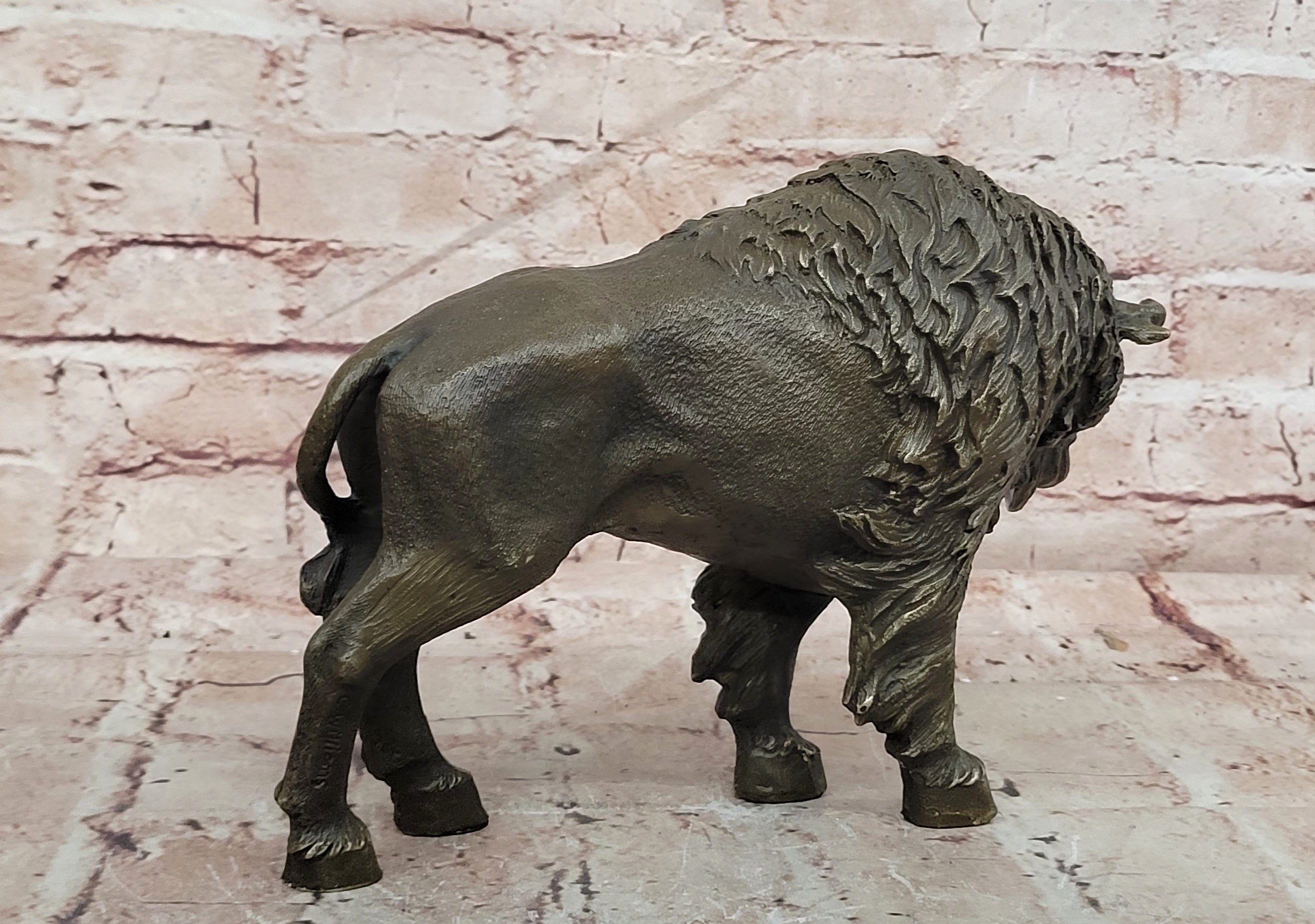 American Buffalo Bison Western Decor Bronze Statue Sculpture Artwork Gift Deal
