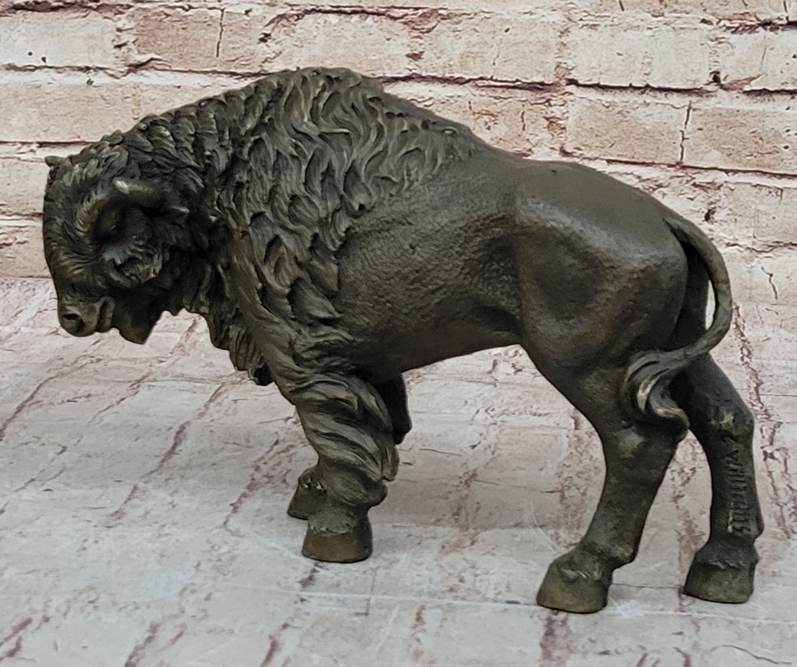 American Buffalo Bison Western Decor Bronze Statue Sculpture Artwork Gift Deal