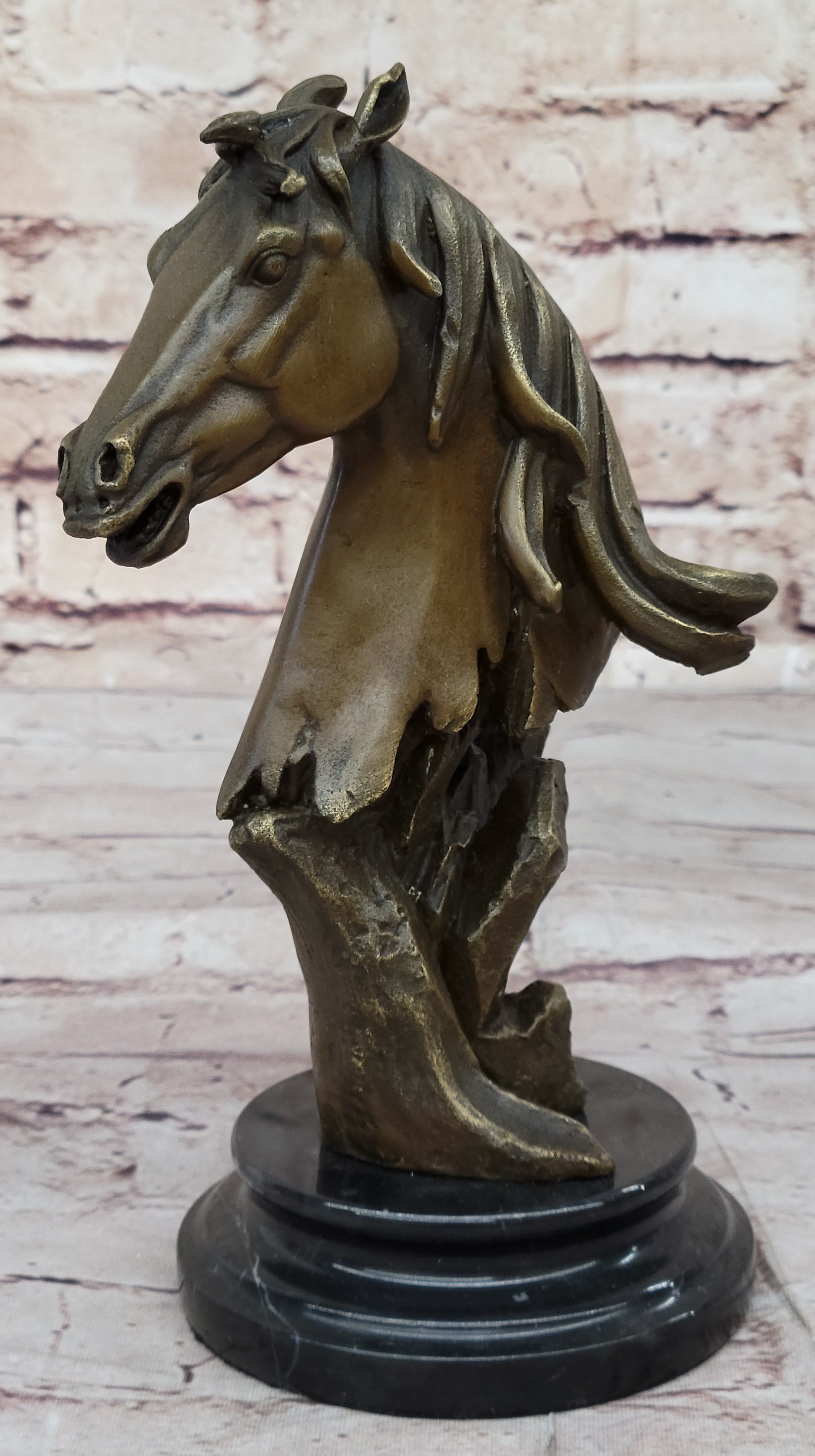 Bronze Sculpture Handcrafted SALE Marble Bust Head Horse Modern Abstract Artwork