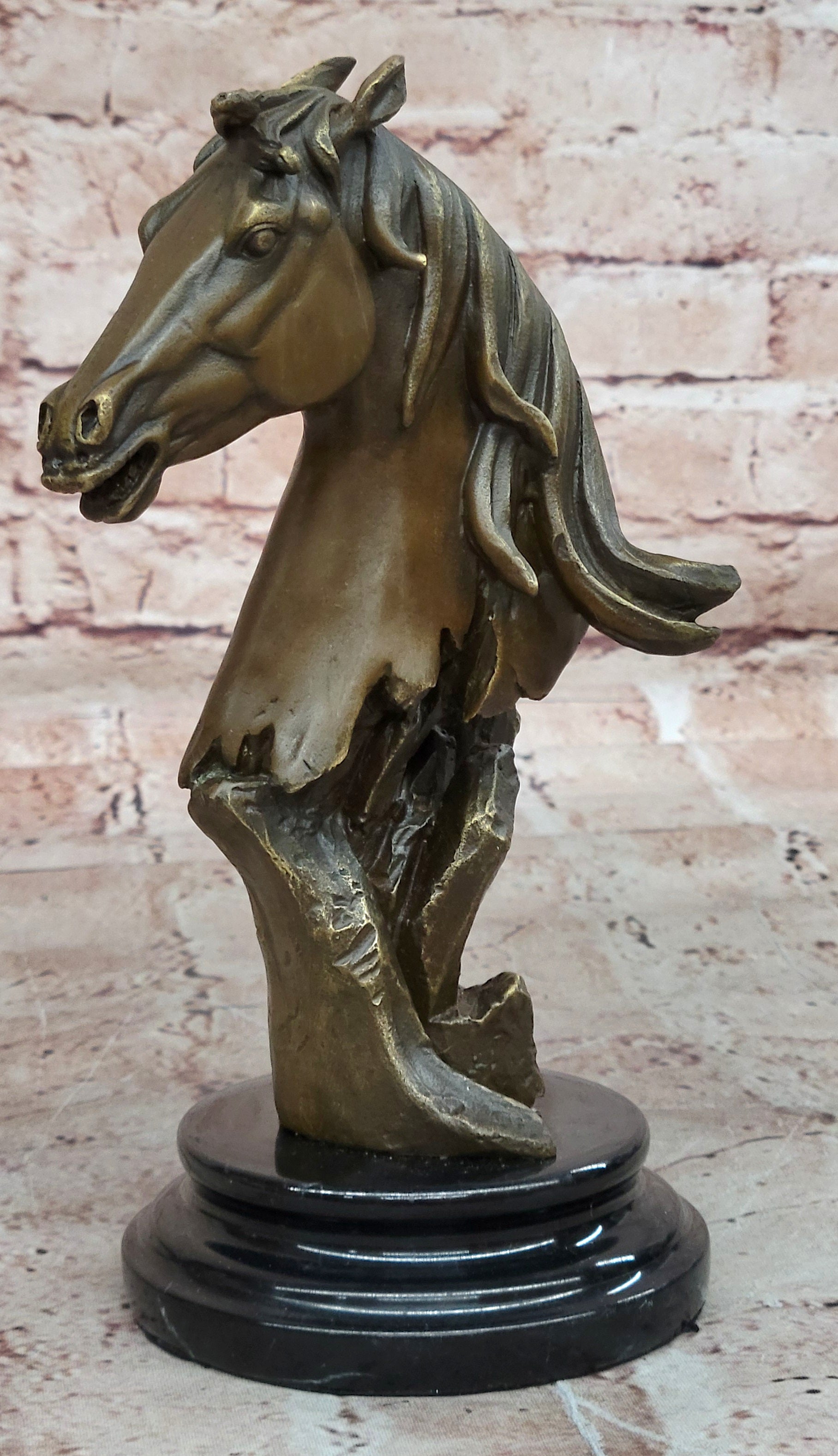 Bronze Sculpture Handcrafted SALE Marble Bust Head Horse Modern Abstract Artwork