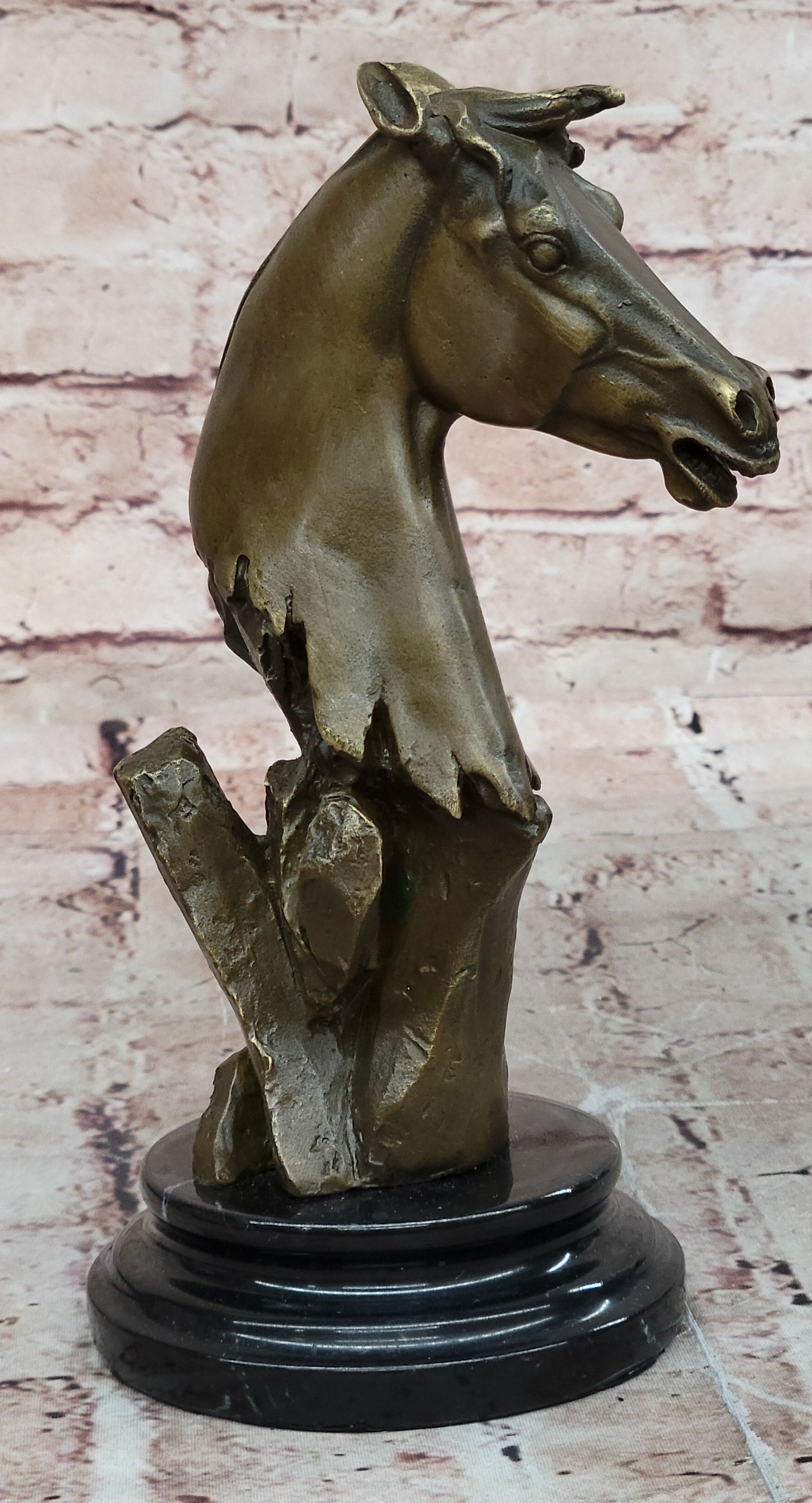 Bronze Sculpture Handcrafted SALE Marble Bust Head Horse Modern Abstract Artwork