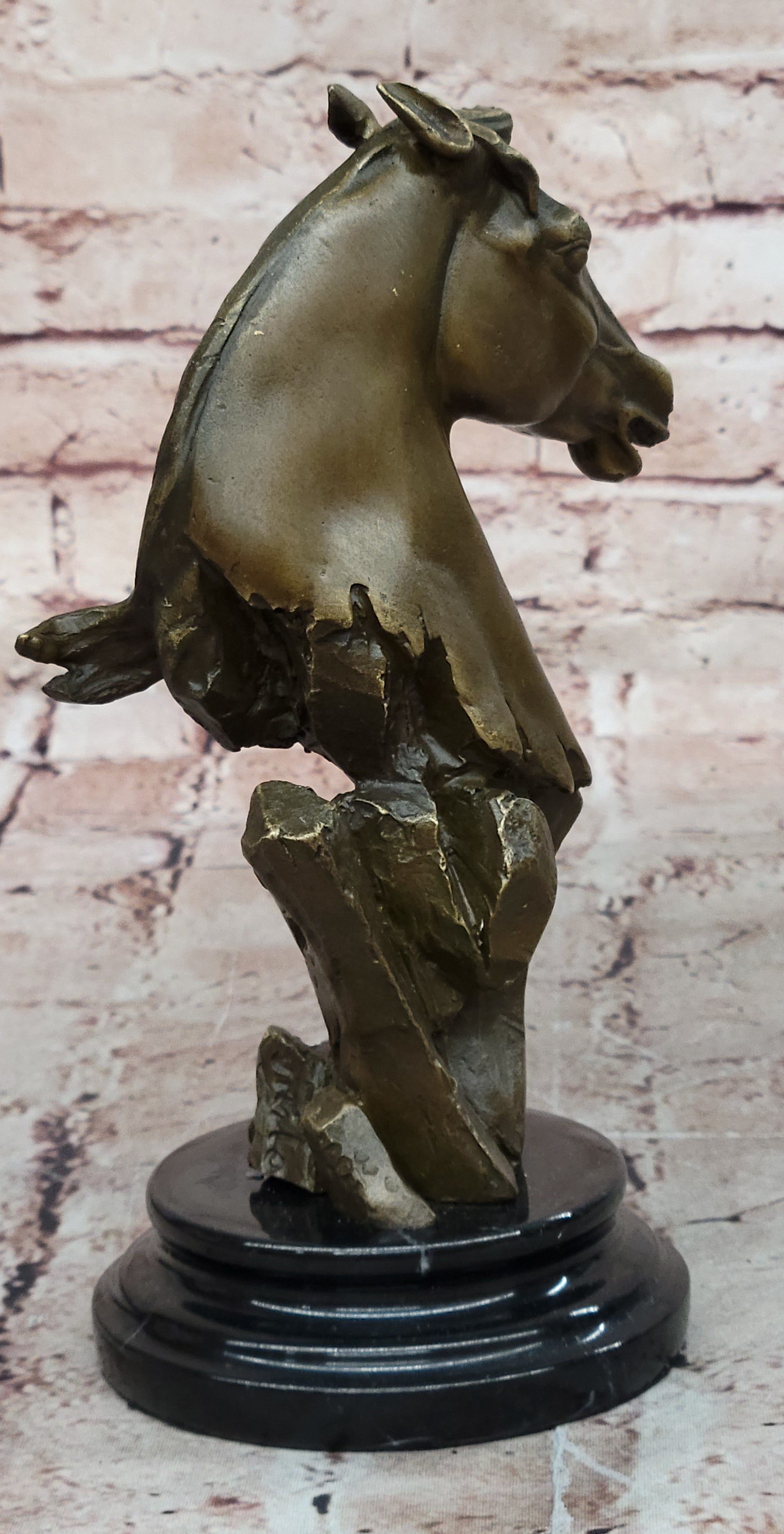 Bronze Sculpture Handcrafted SALE Marble Bust Head Horse Modern Abstract Artwork