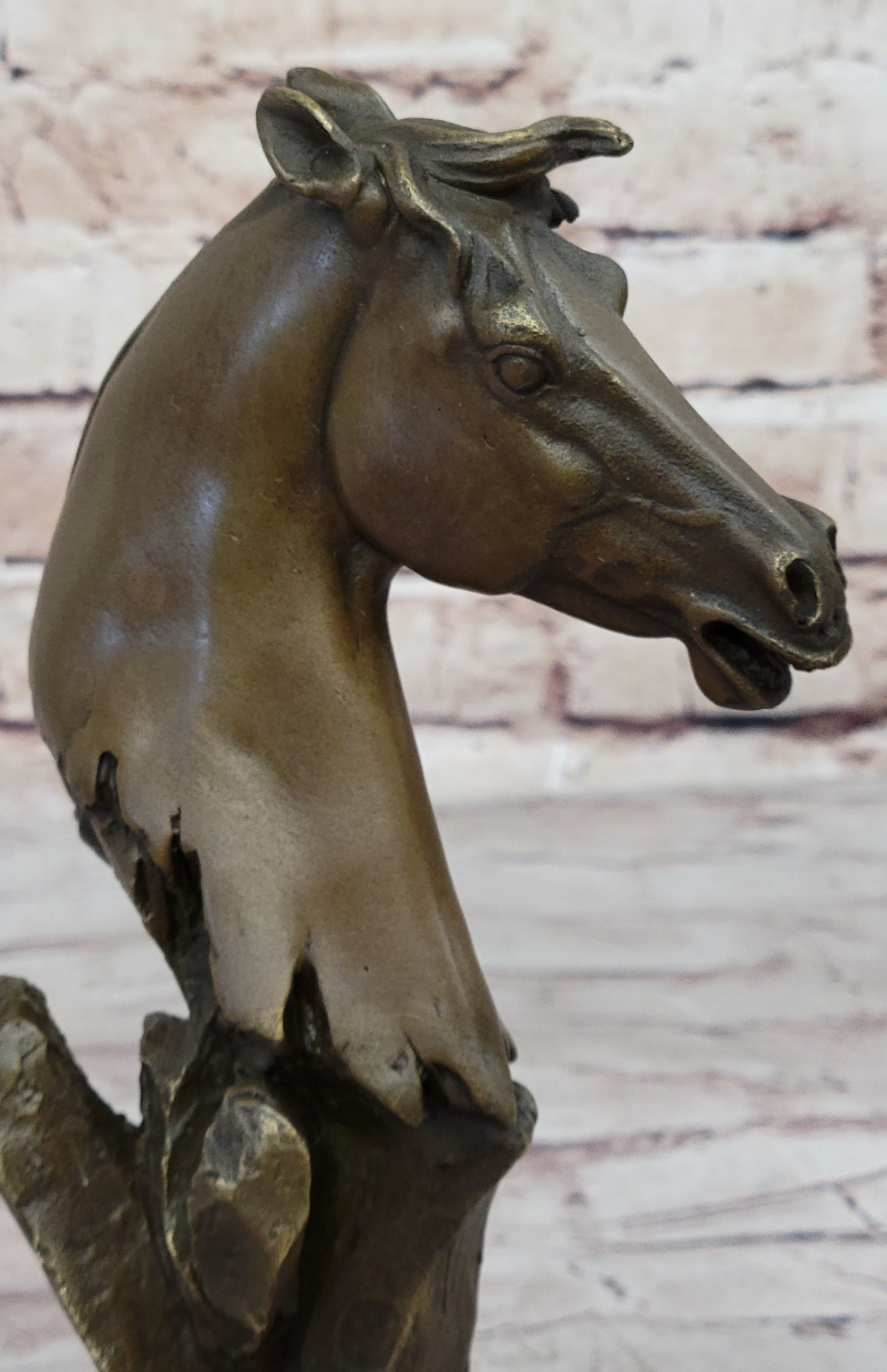 Bronze Sculpture Handcrafted SALE Marble Bust Head Horse Modern Abstract Artwork