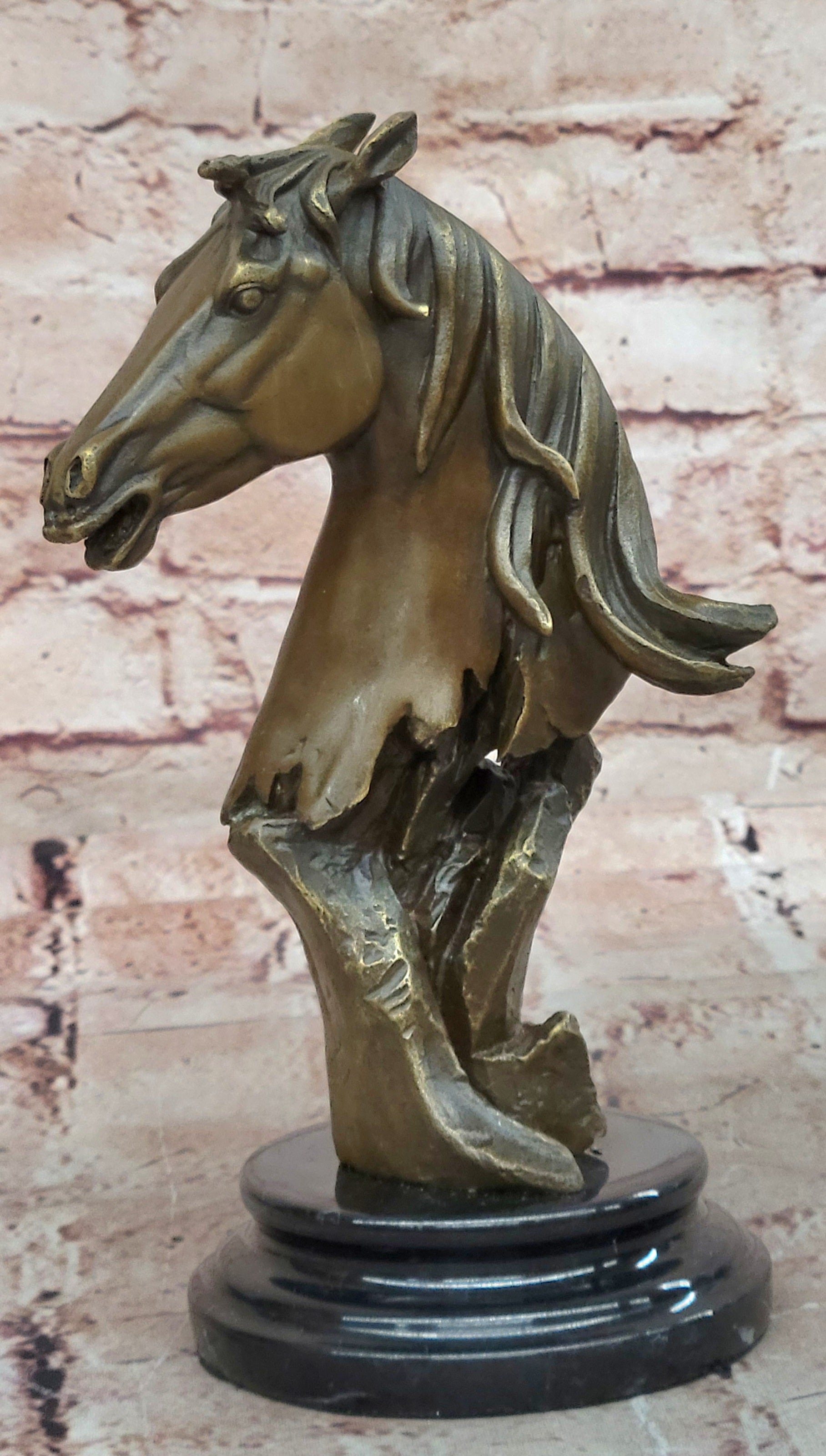 Bronze Sculpture Handcrafted SALE Marble Bust Head Horse Modern Abstract Artwork