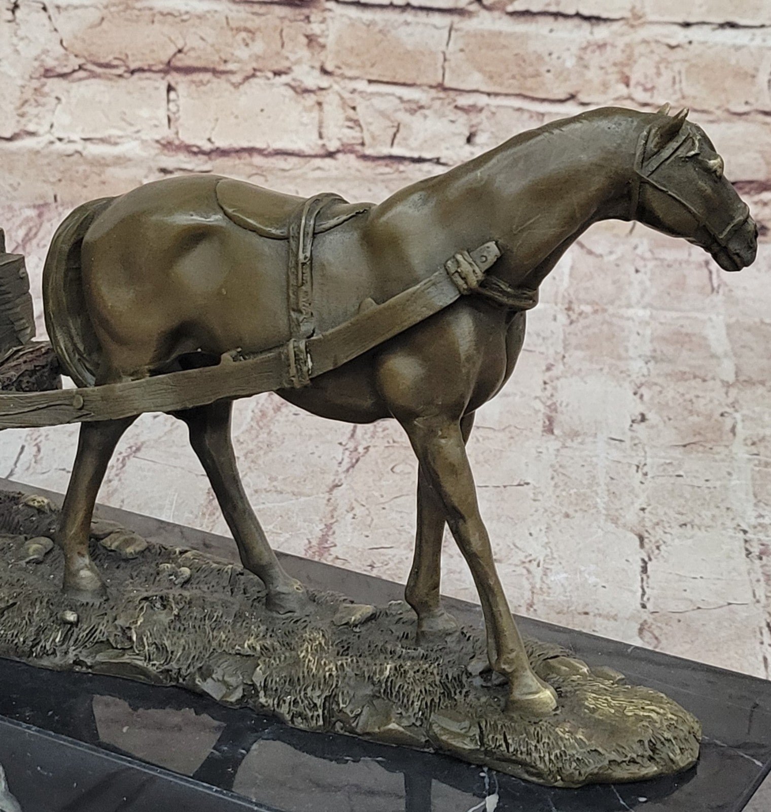 Handcrafted Bronze Horse & Carriage Sculpture – Original Signed Milo Artwork | SALE