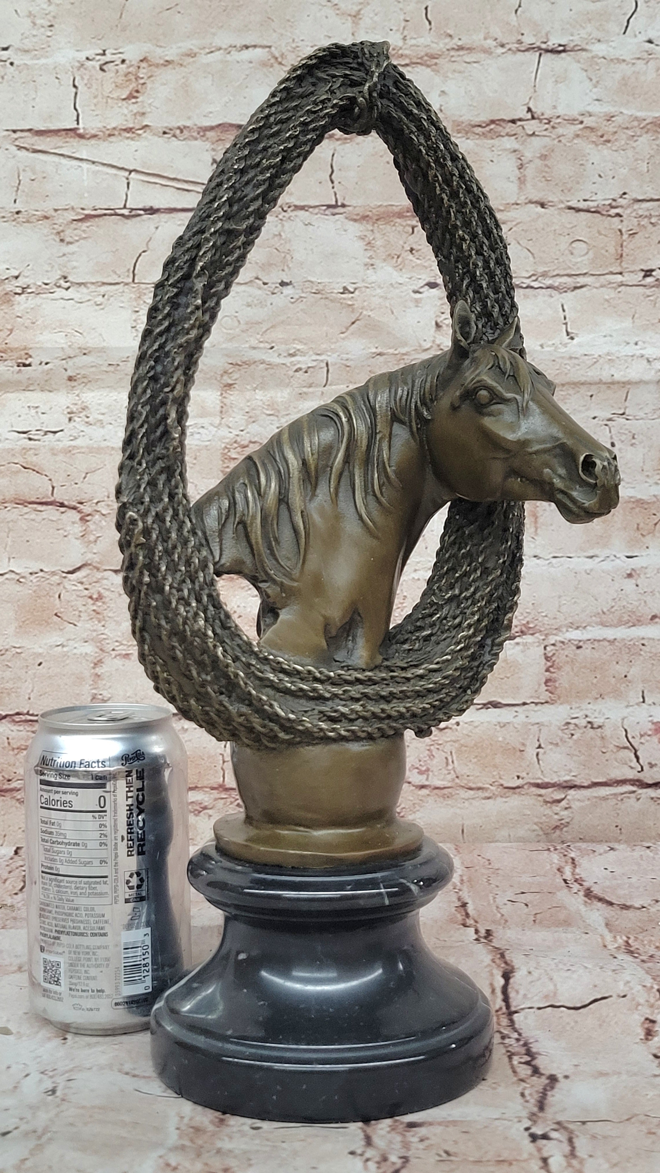 Handcrafted bronze sculpture SALE Base Marble Bust Lover Horse Trophy Deco Art