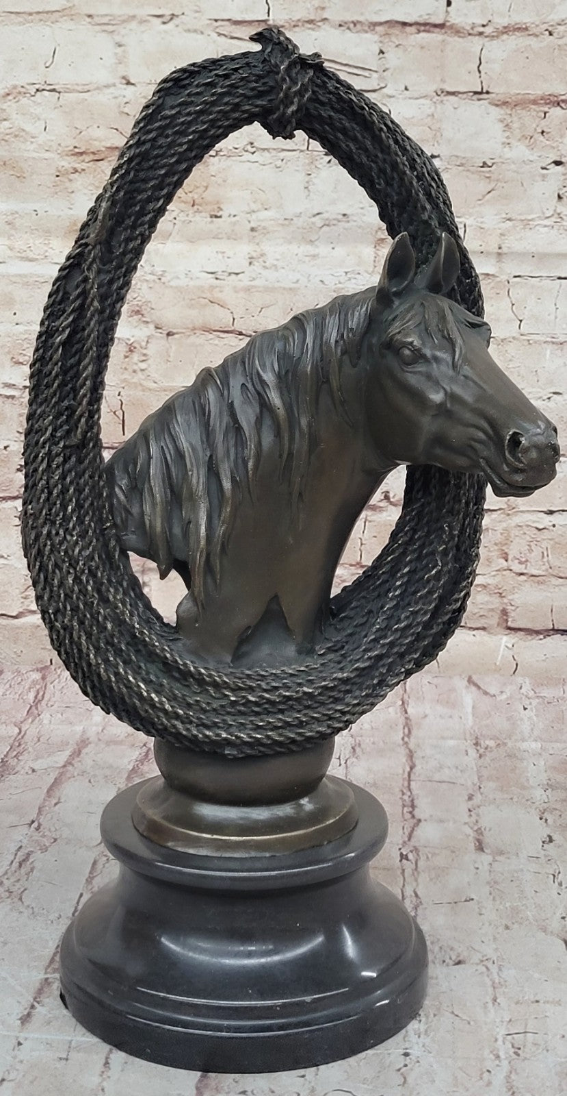 Original Milo Gorgeous Bust Horse Head Bronze Sculpture Art Décor Figurine