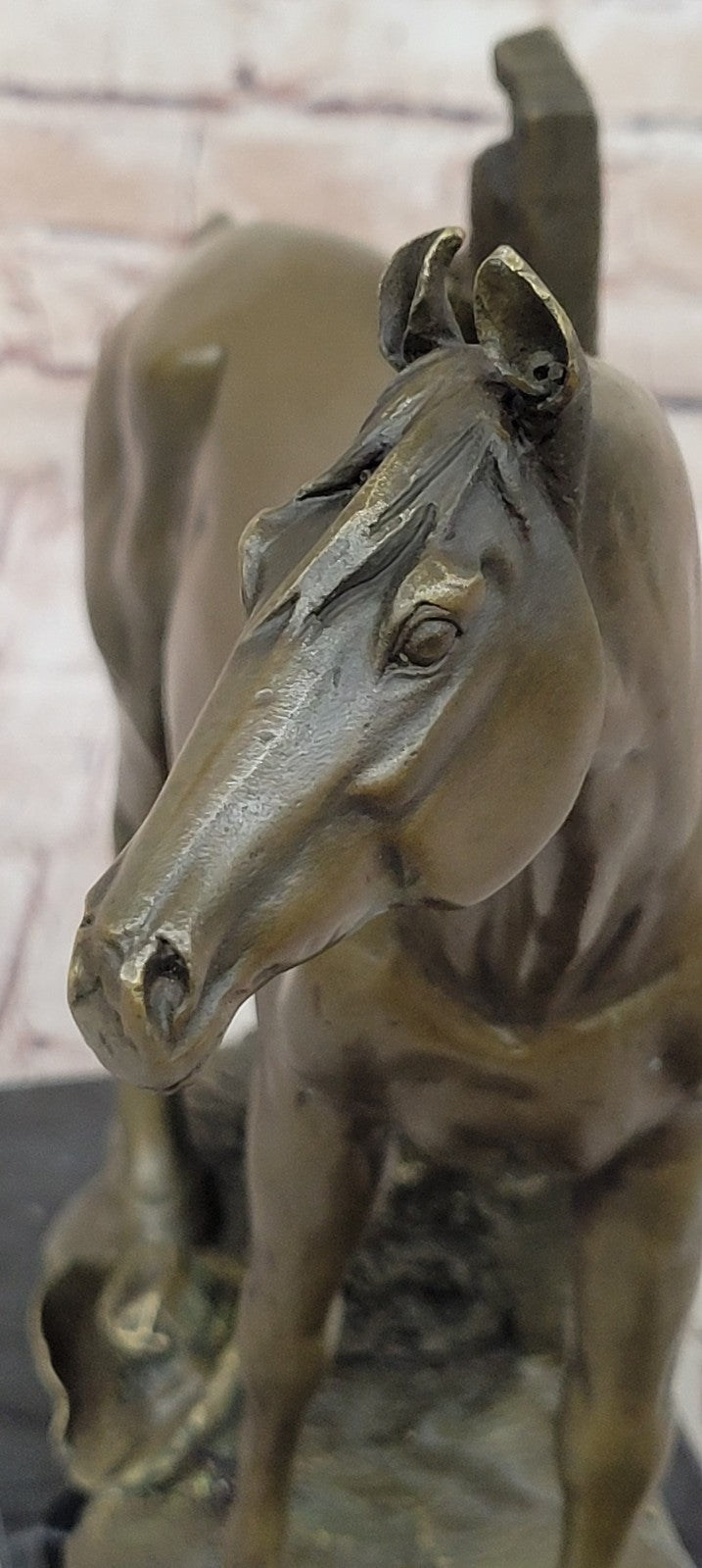 Art Deco Western Art Work Horse Bronze Sculpture Farm Cabin Decoration Figurine