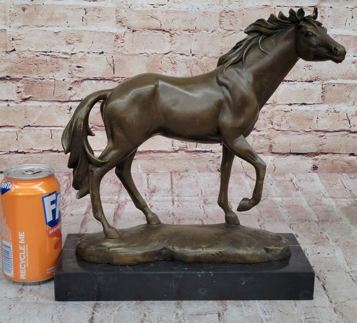 BRONZE STATUE SIGNED WILLIAMS WILD RACING STALLION HORSE SCULPTURE FIGURINE ART