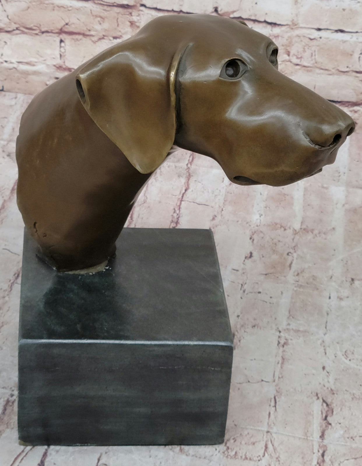 Art Deco Basset Hound Dog Pet Animal Handcrafted Bronze Sculpture Figurine Figure