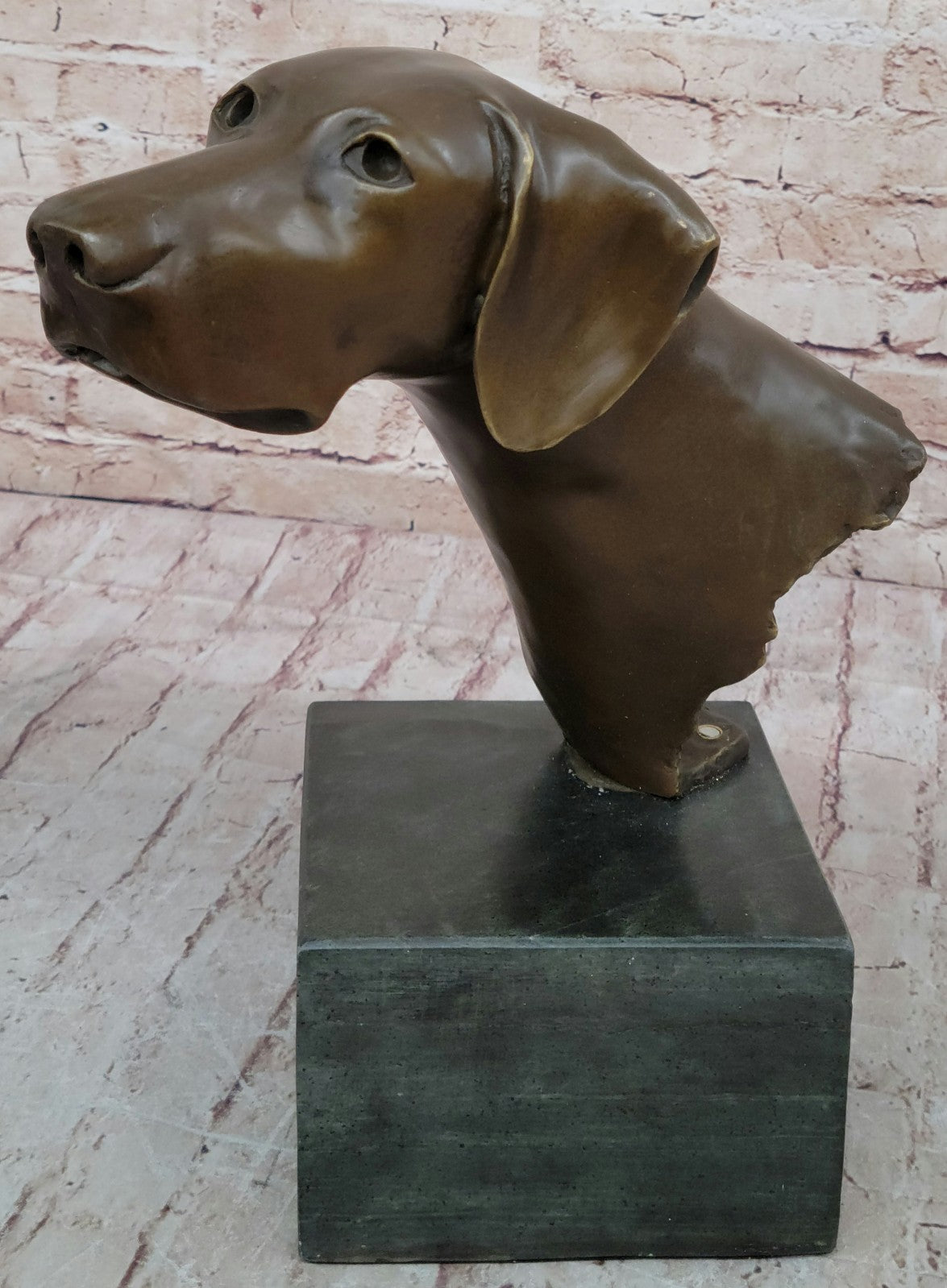 Art Deco Basset Hound Dog Pet Animal Handcrafted Bronze Sculpture Figurine Figure