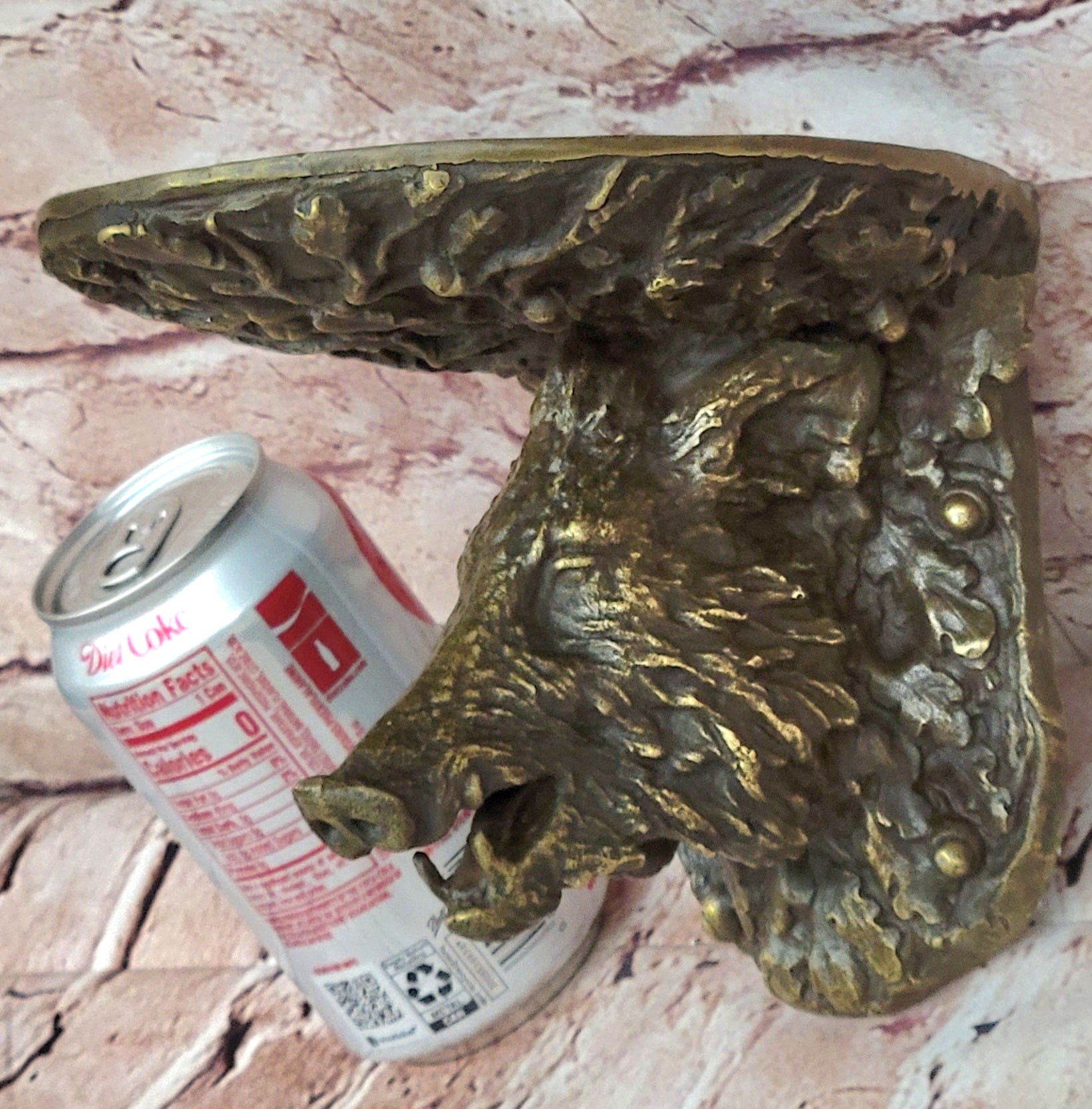 Wild Boar Head Wall Mount Bronze Copper Home Decor Wild Hog Sculpture