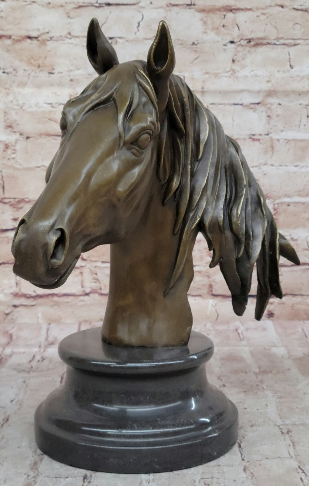 Milo`s Masterpiece: Captivating Bronze Horse Bust Sculpture - Fine Art Collectible