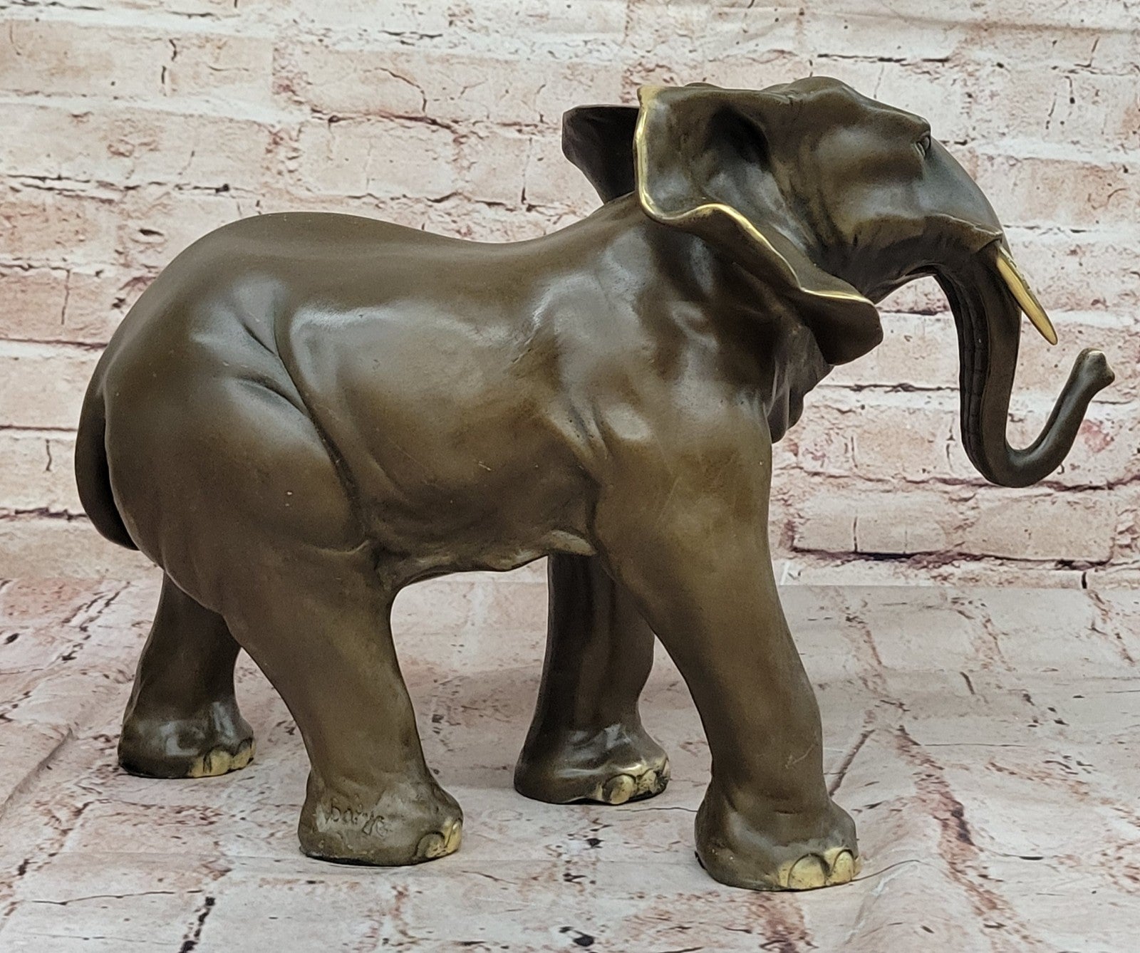 Art Deco Wildlife elephant by Barye Bronze Hot Cast Statue Sculpture
