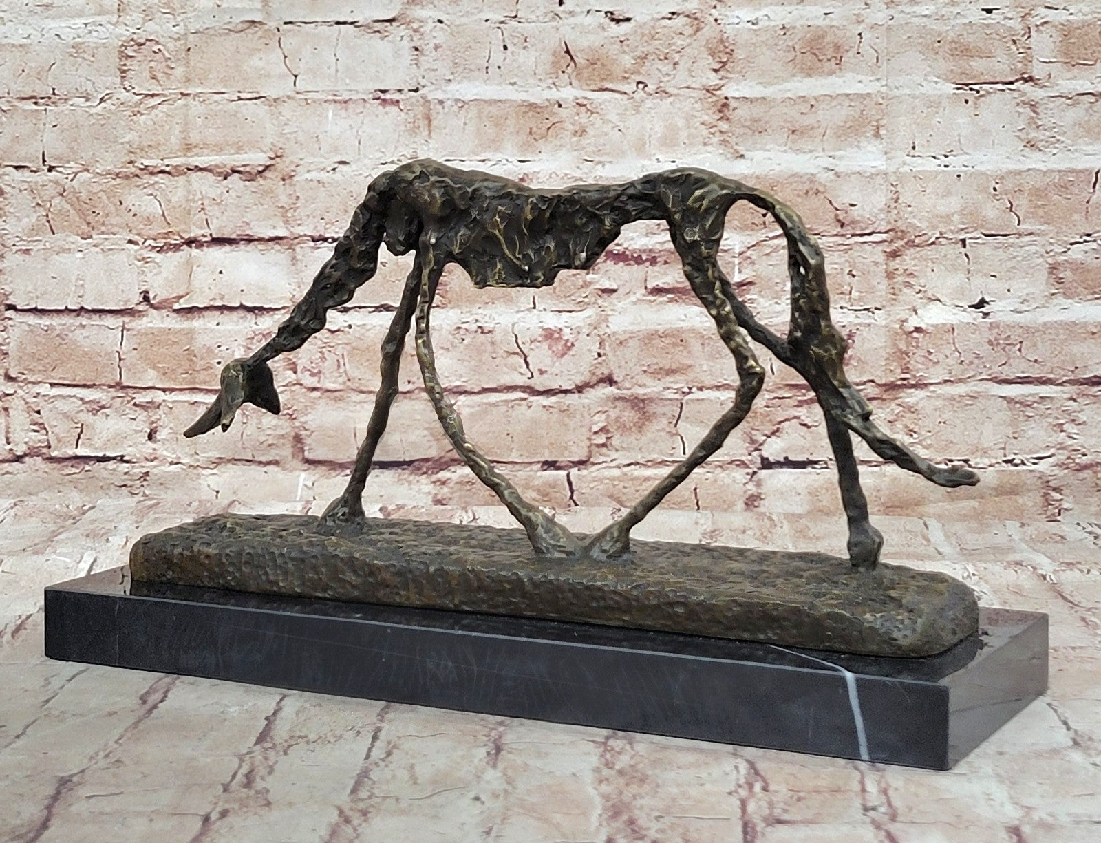 Fine arts, Mid Century Abstract, sculpture, "Cane", ("dog"), European Made Statue