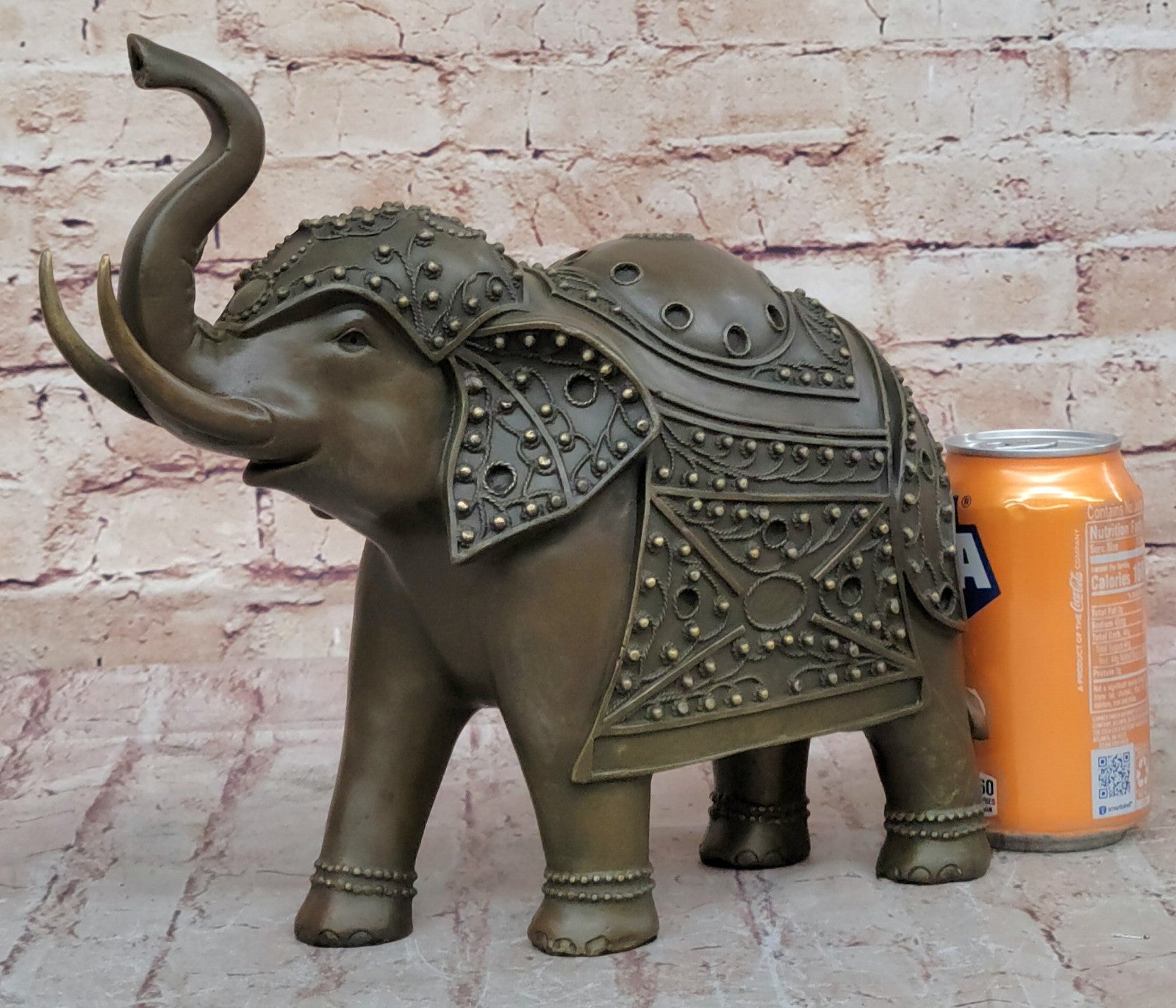 Bronze Sculpture Hand Made Statue Animal Wildlife African Elephants Elephant