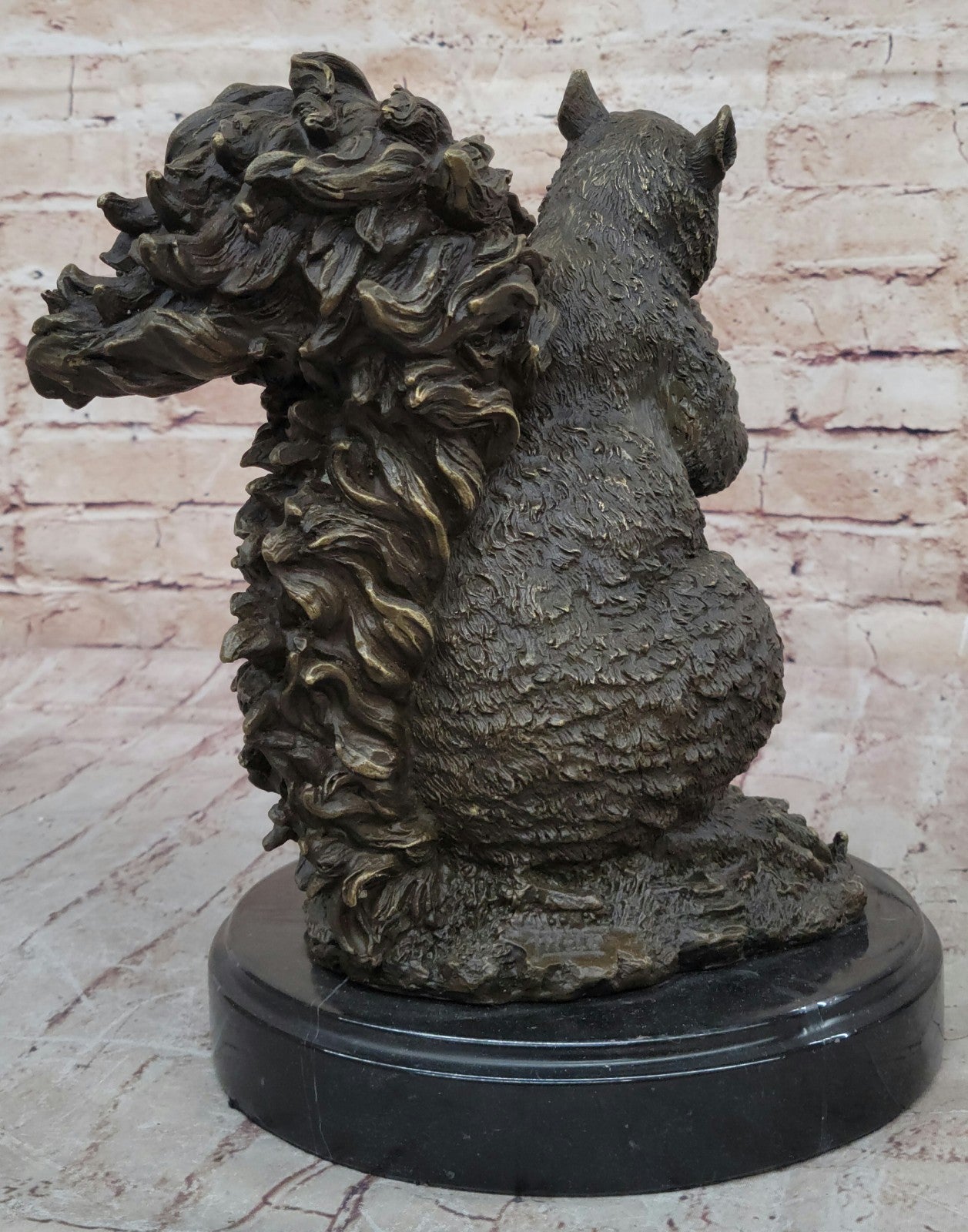 Handmade Bronze Squirrel Figurine | Sculpture Statue with Exquisite Detailing