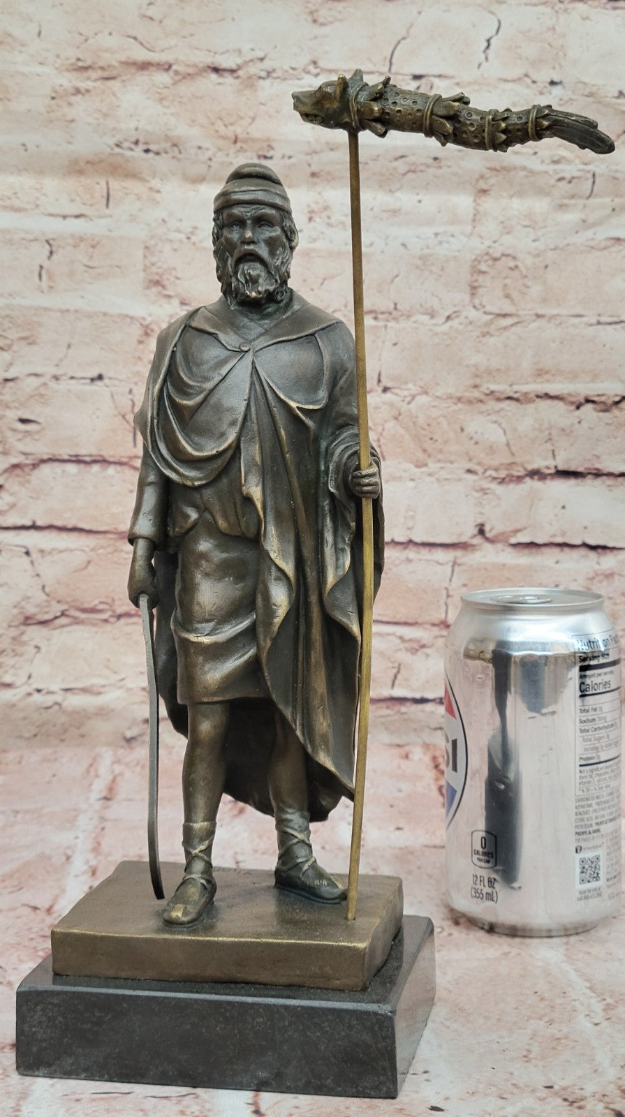 European Made Greek God Saturn Home Office Collectible Bronze Statue Decorative