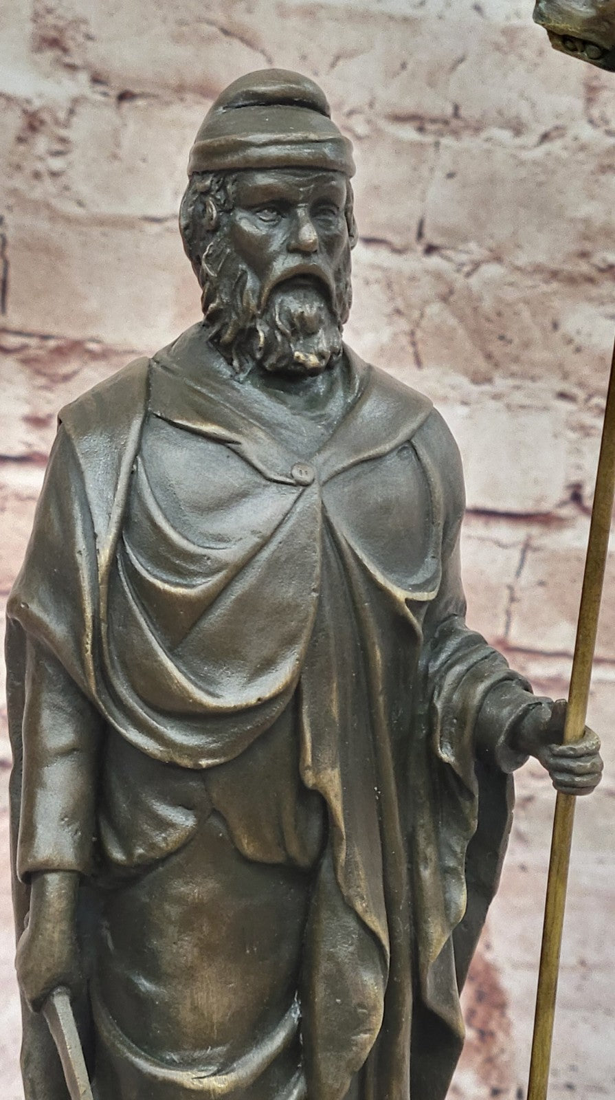 European Made Greek God Saturn Home Office Collectible Bronze Statue Decorative