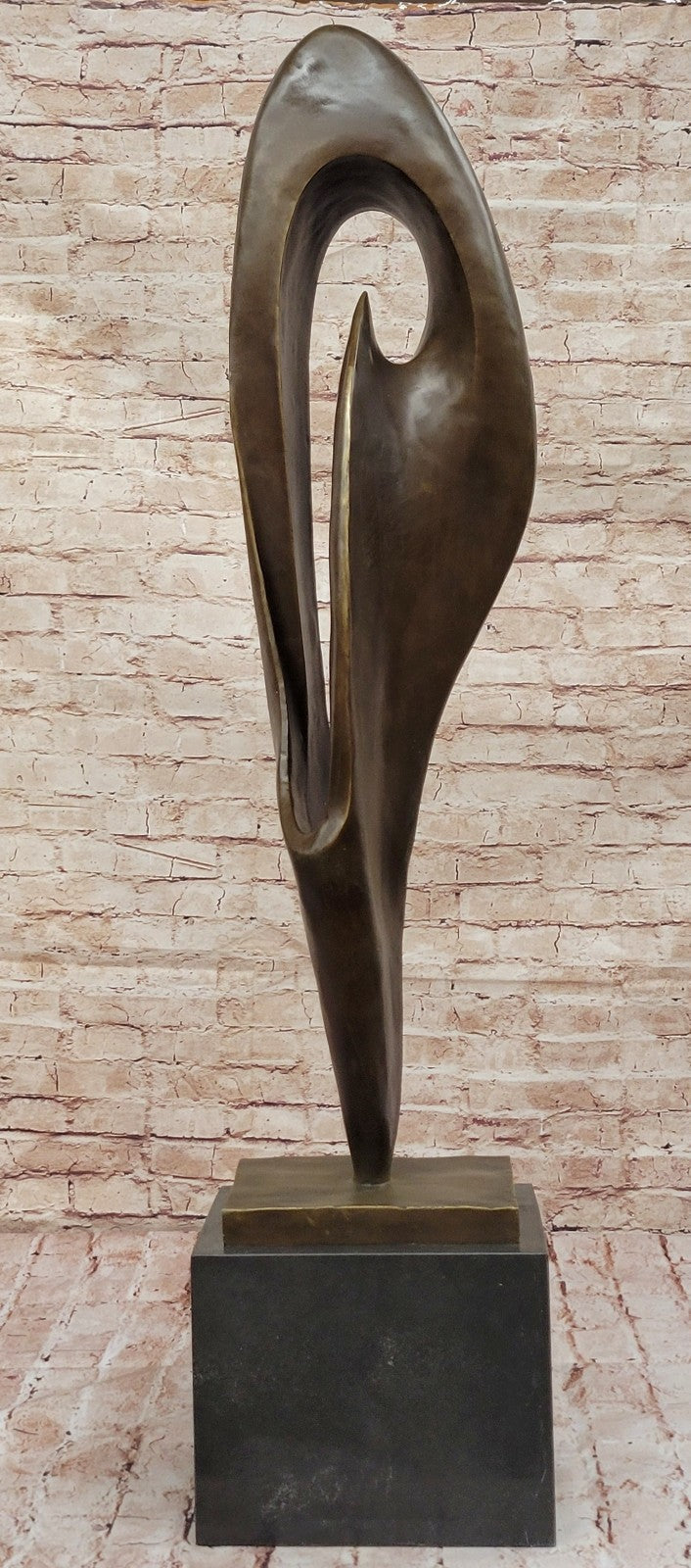 Limited Edition Bronze Sculpture Statue by Aldo Vitaleh Mid Century Abstract Decor