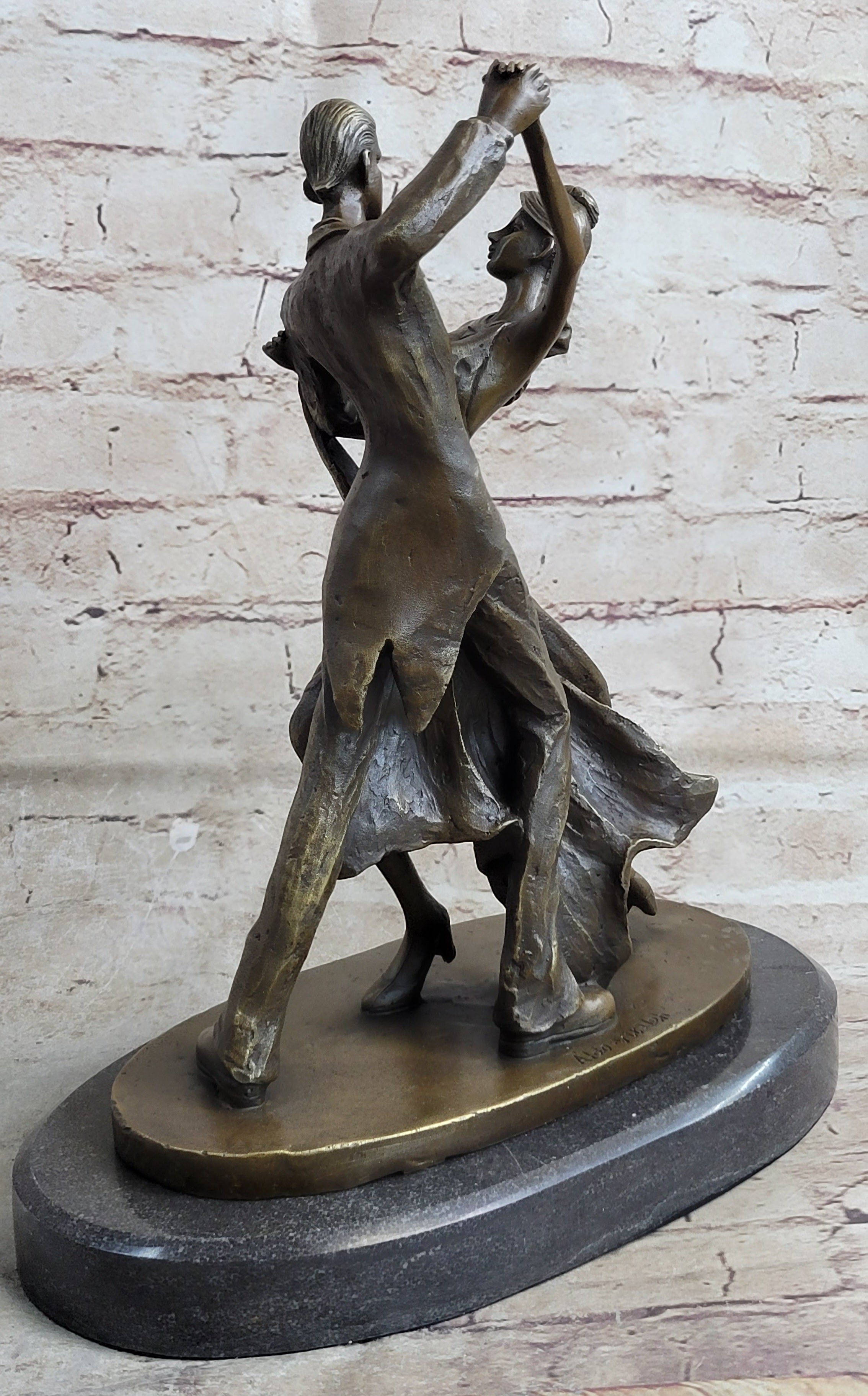Argentine Tango Couple Dancers Dancing Large Sculpture Hot Cast Bronze Gift
