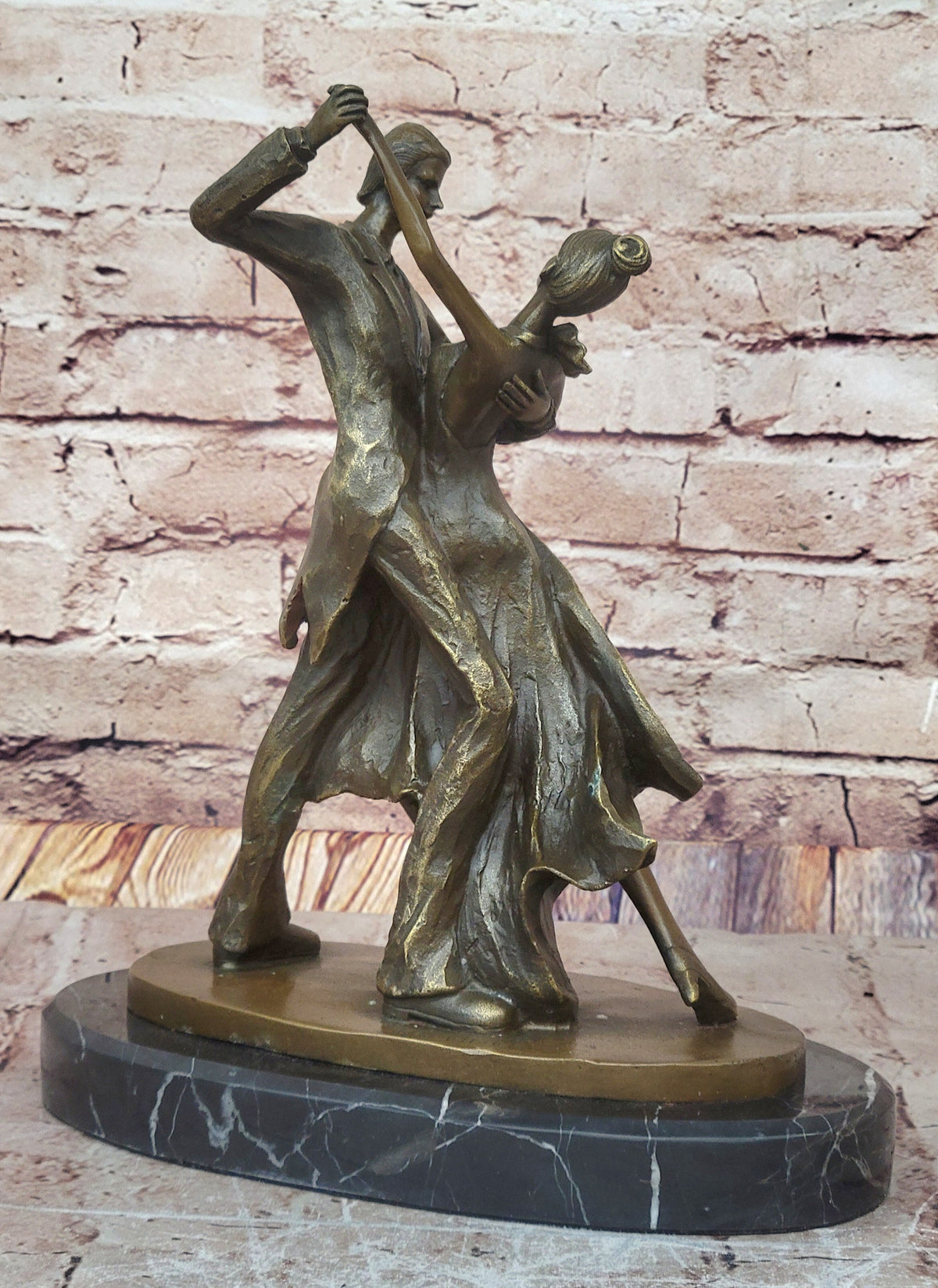 Argentine Tango Couple Dancers Dancing Large Sculpture Hot Cast Bronze Gift