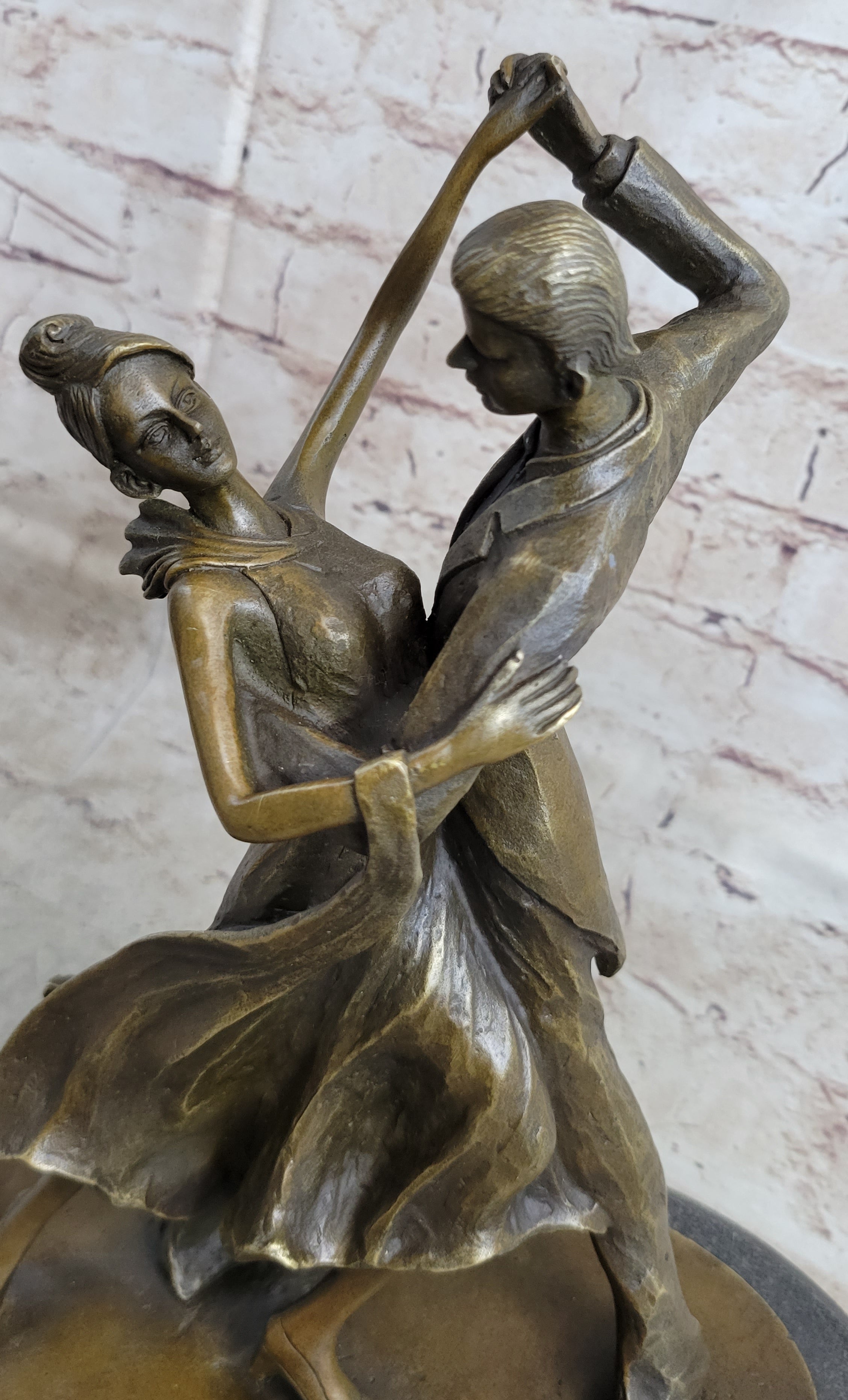 Argentine Tango Couple Dancers Dancing Large Sculpture Hot Cast Bronze Gift