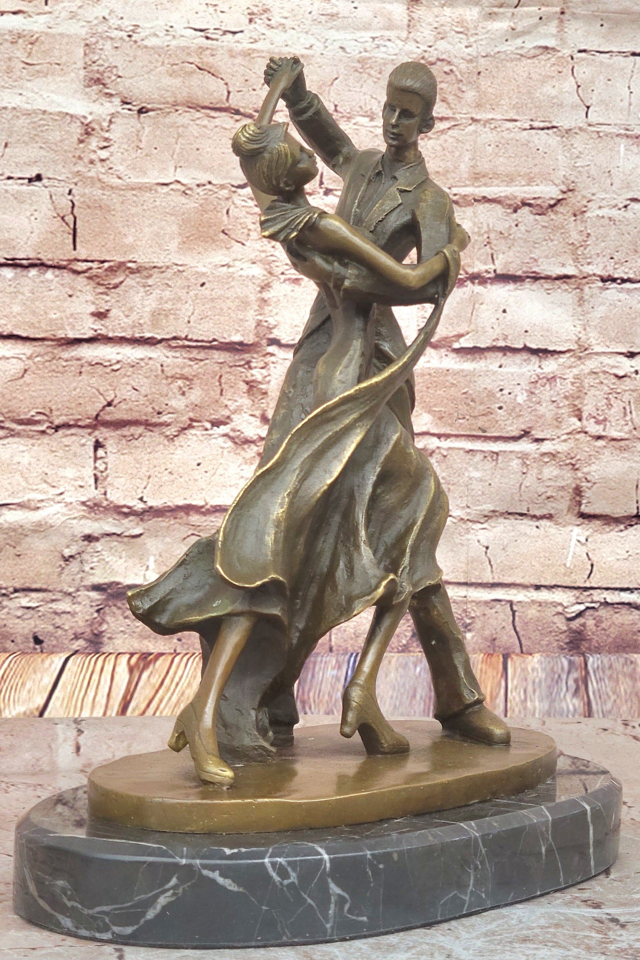 Argentine Tango Couple Dancers Dancing Large Sculpture Hot Cast Bronze Gift