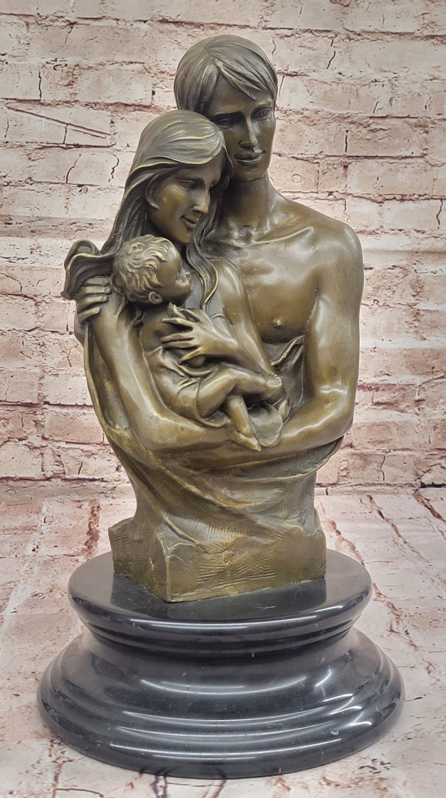 Happy Family by French Artist Dalou Bronze Sculpture Hot Cast Figurine Figure