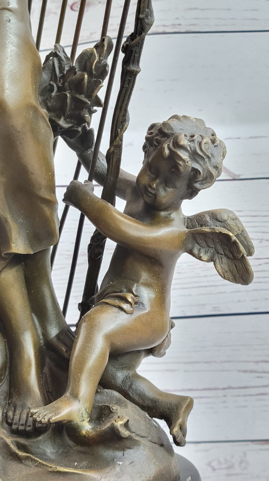 Butterfly Girl Angel Nymph Fairy Fantasy Collectible Bronze Marble Statue Art Deco
