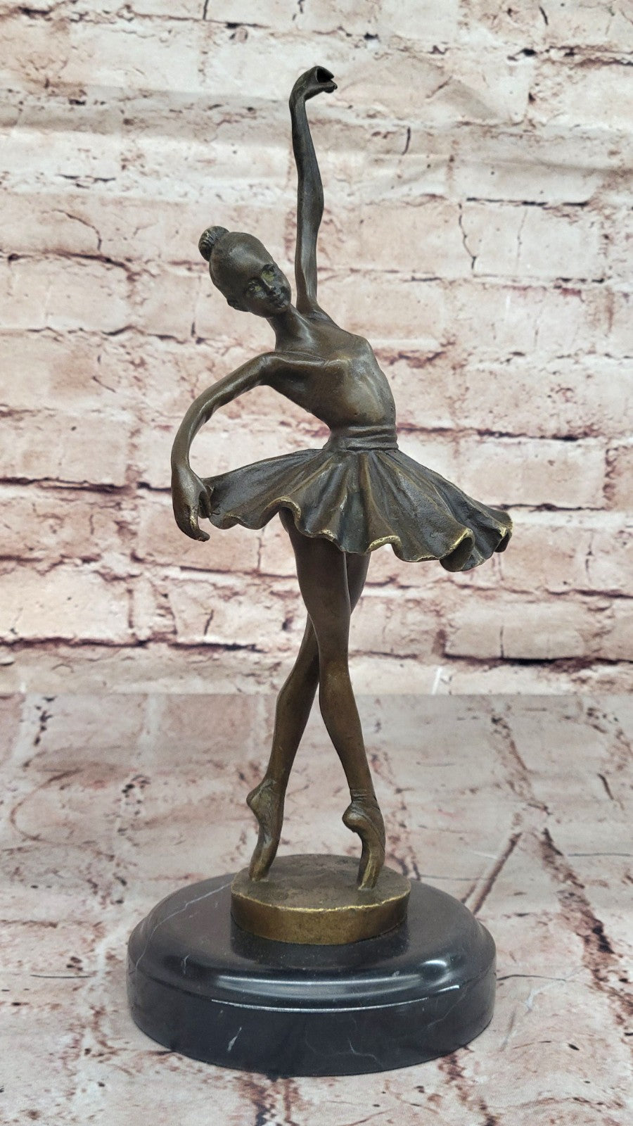 Handcrafted bronze sculpture SALE Marble Deco Nouveau Art Ballerina Prima