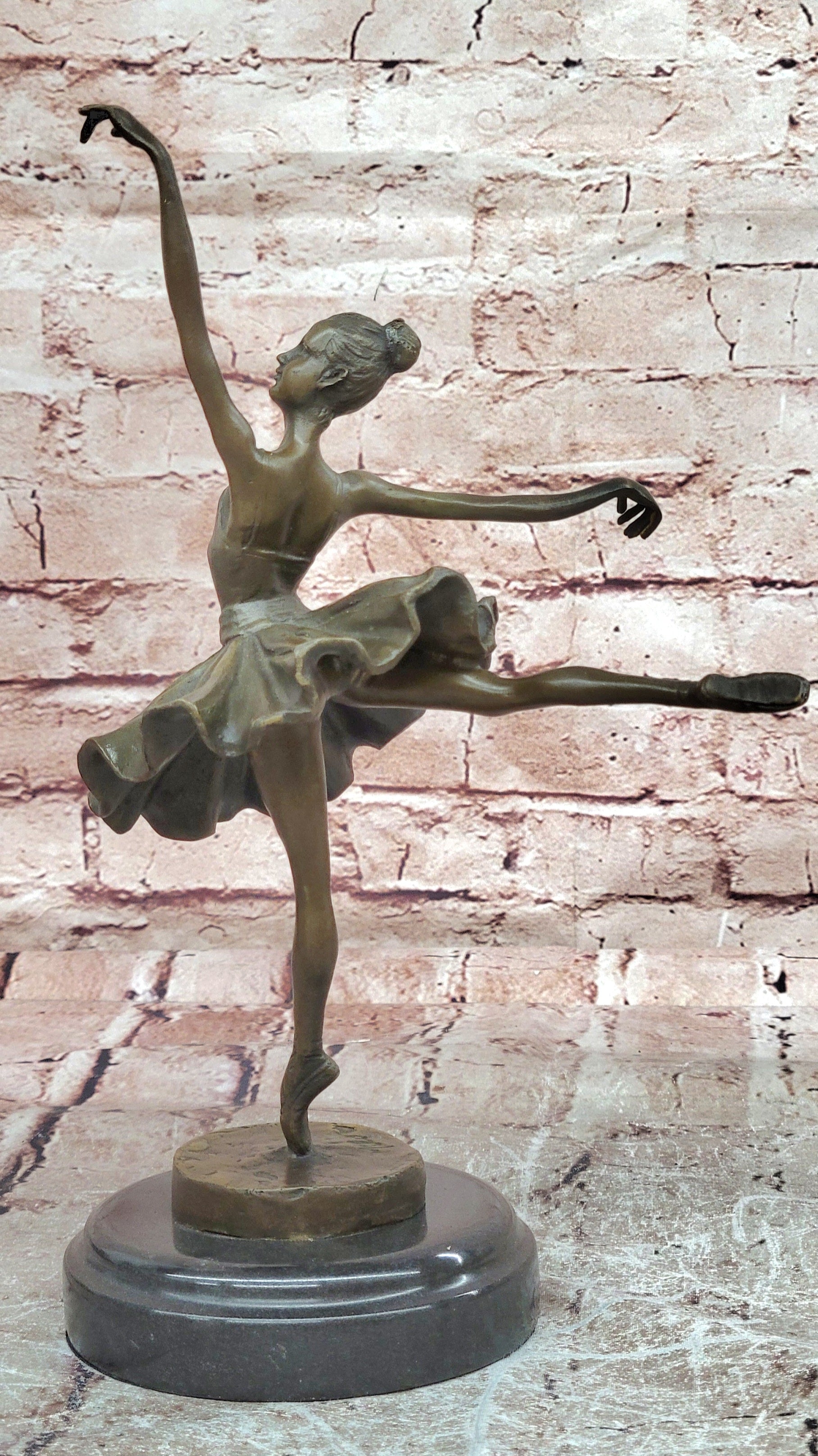 Cast Bronze Sculpture Ballerina Ballet Dancer Figurine Statue Hand Made Statue