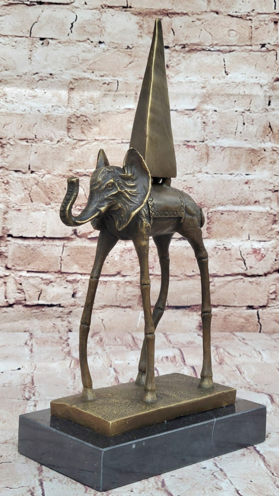 SALVADOR DALI HOMMAGE - BRONZE SCULPTURE - SPACE ELEPHANT - 100 % BRONZE FIGURE