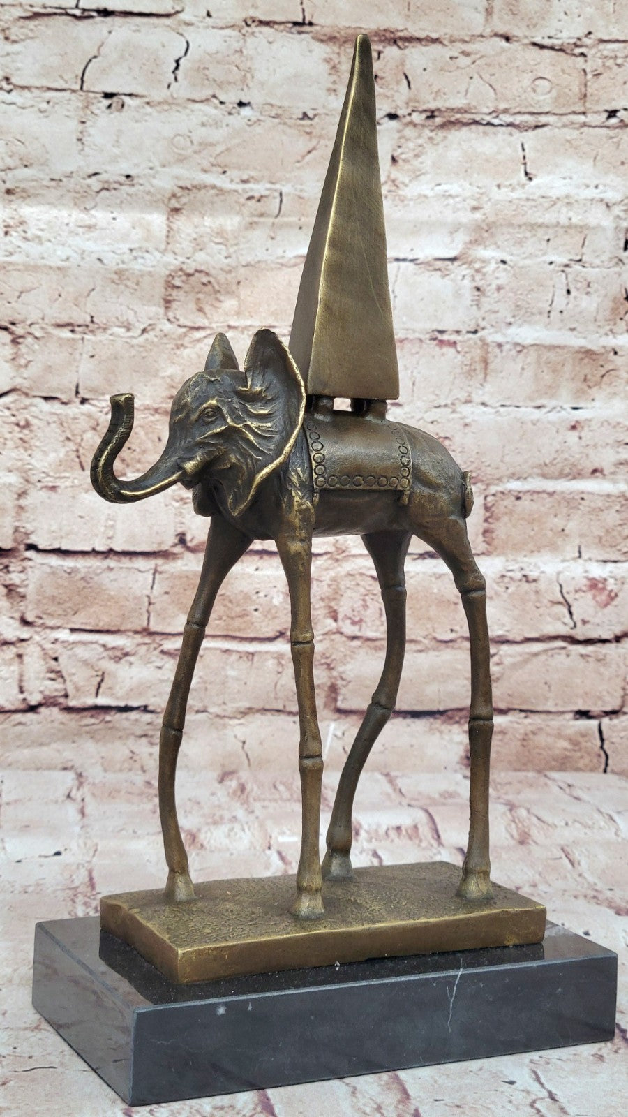 SALVADOR DALI HOMMAGE - BRONZE SCULPTURE - SPACE ELEPHANT - 100 % BRONZE FIGURE